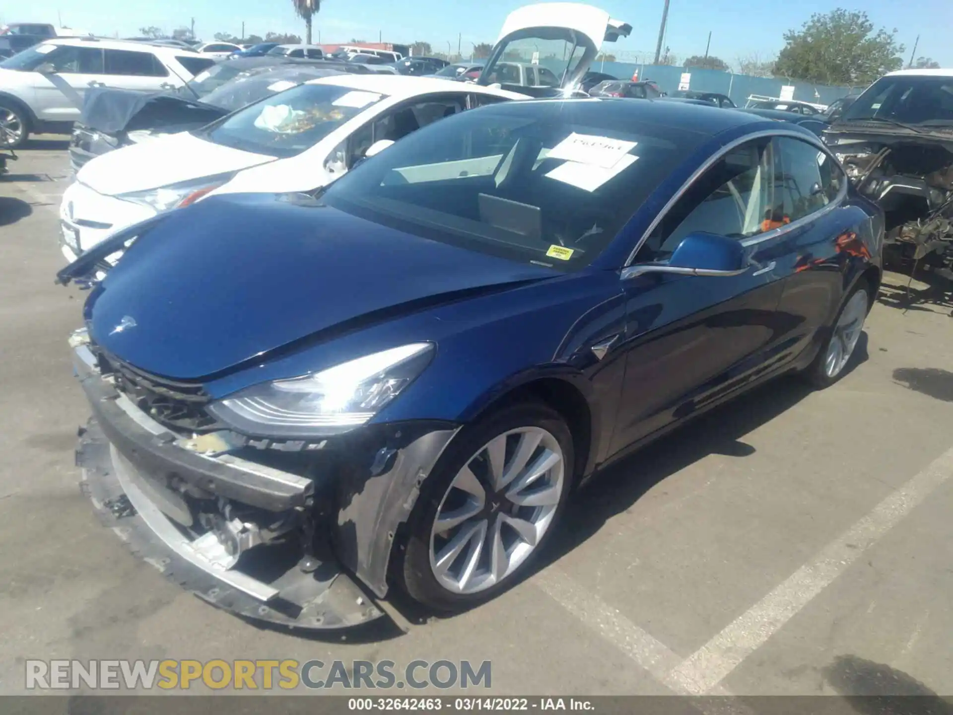 2 Photograph of a damaged car 5YJ3E1EA0KF440780 TESLA MODEL 3 2019