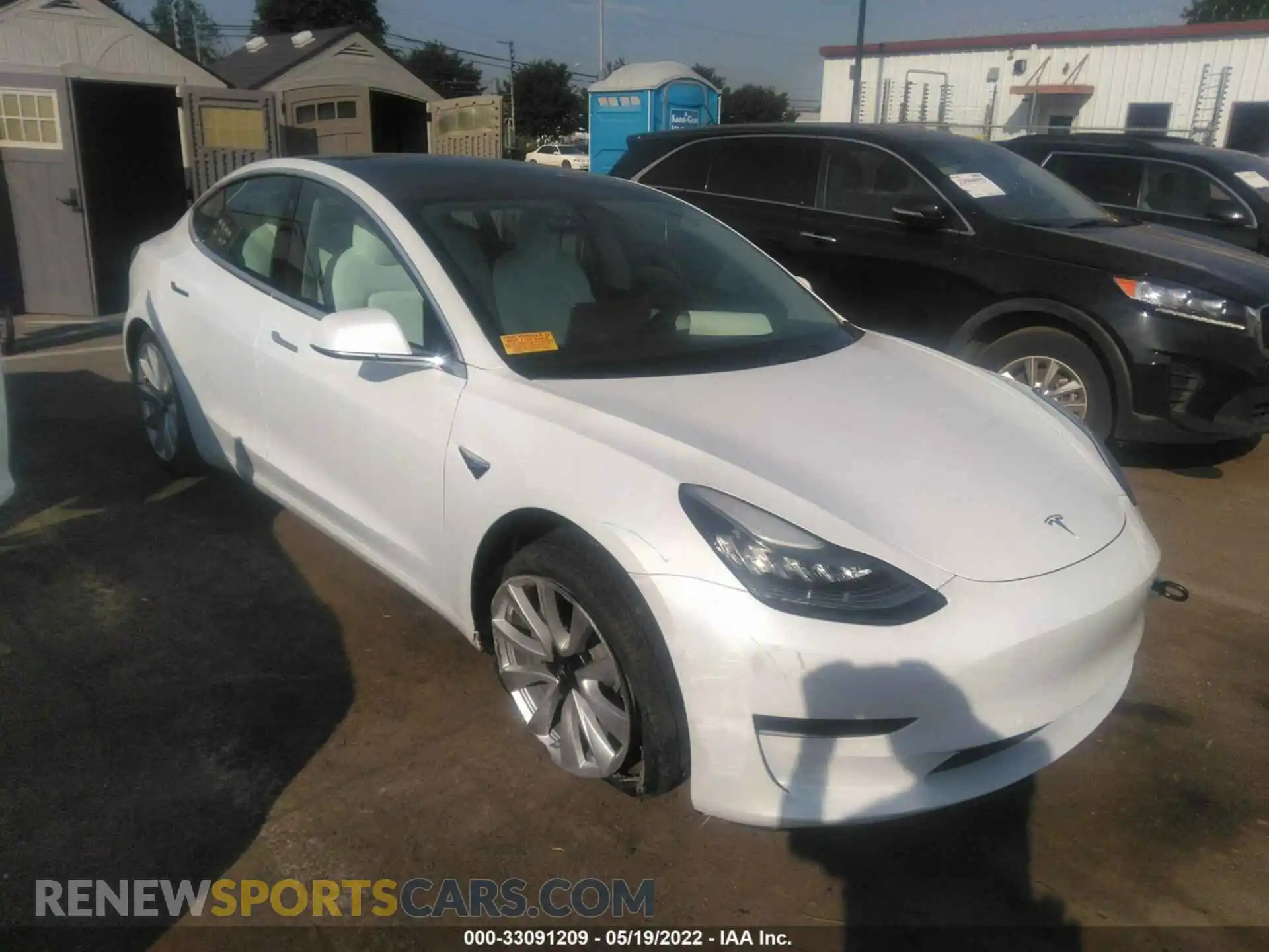 1 Photograph of a damaged car 5YJ3E1EA0KF447809 TESLA MODEL 3 2019