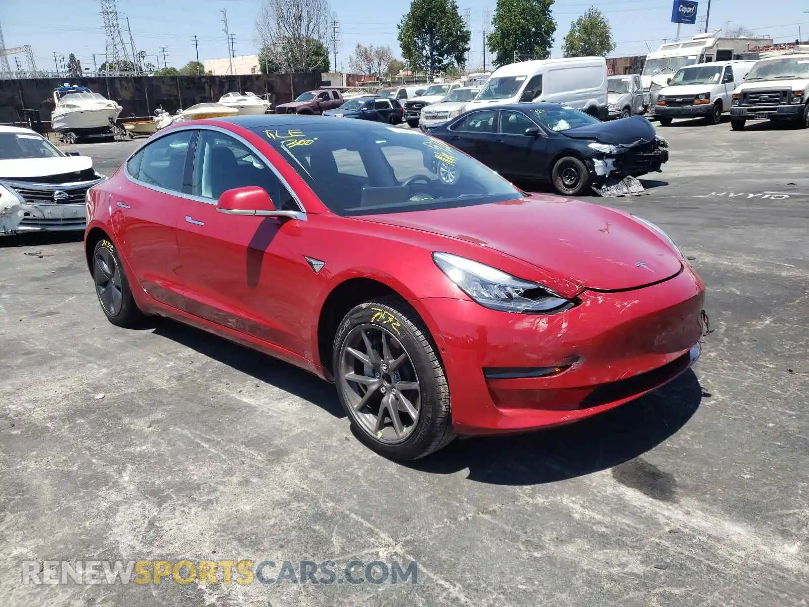 1 fotografías del automóvil dañado 5YJ3E1EA0KF484309 TESLA MODEL 3 2019