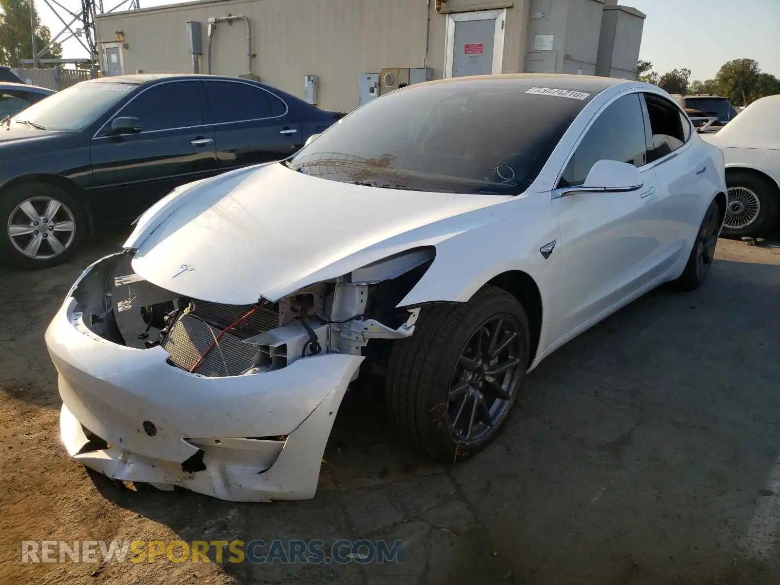 2 Photograph of a damaged car 5YJ3E1EA0KF484729 TESLA MODEL 3 2019