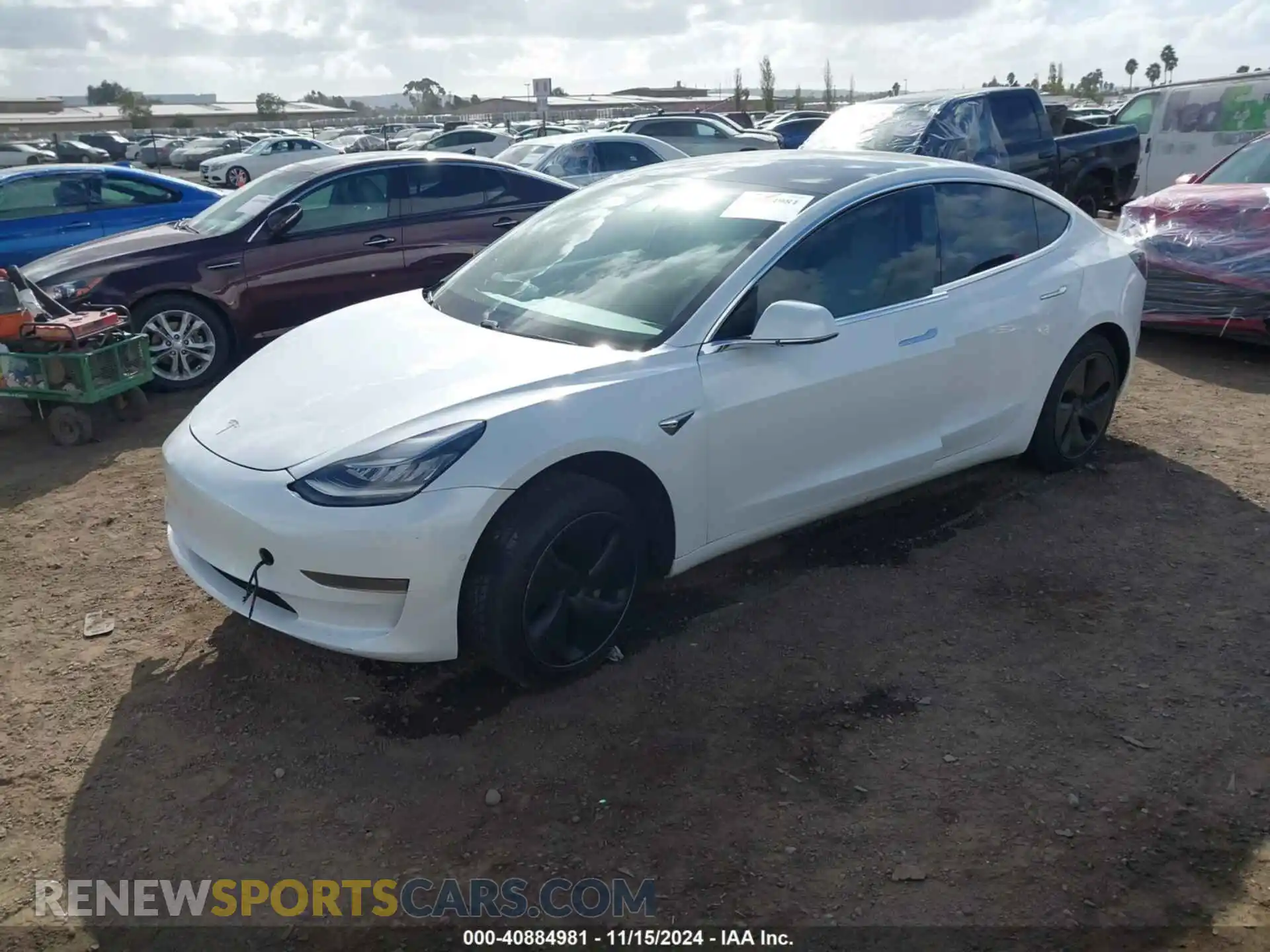 2 Photograph of a damaged car 5YJ3E1EA0KF486447 TESLA MODEL 3 2019