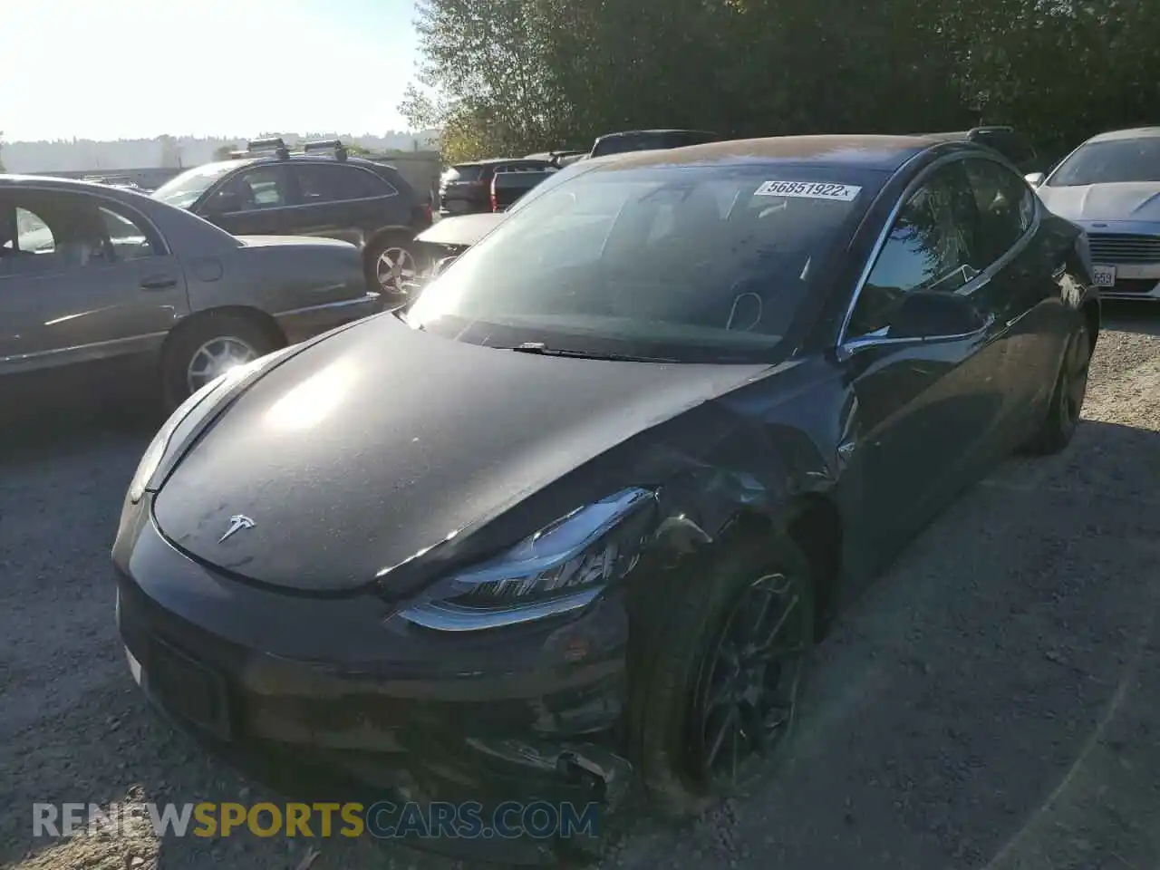 2 Photograph of a damaged car 5YJ3E1EA1KF297788 TESLA MODEL 3 2019