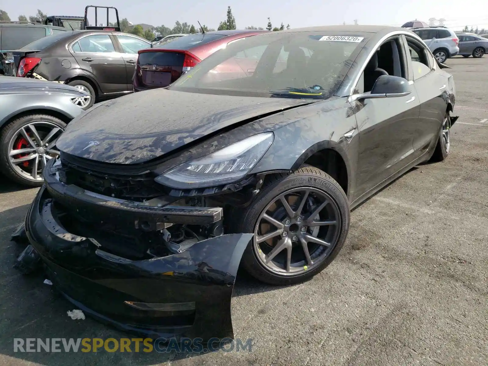 2 Photograph of a damaged car 5YJ3E1EA1KF306361 TESLA MODEL 3 2019