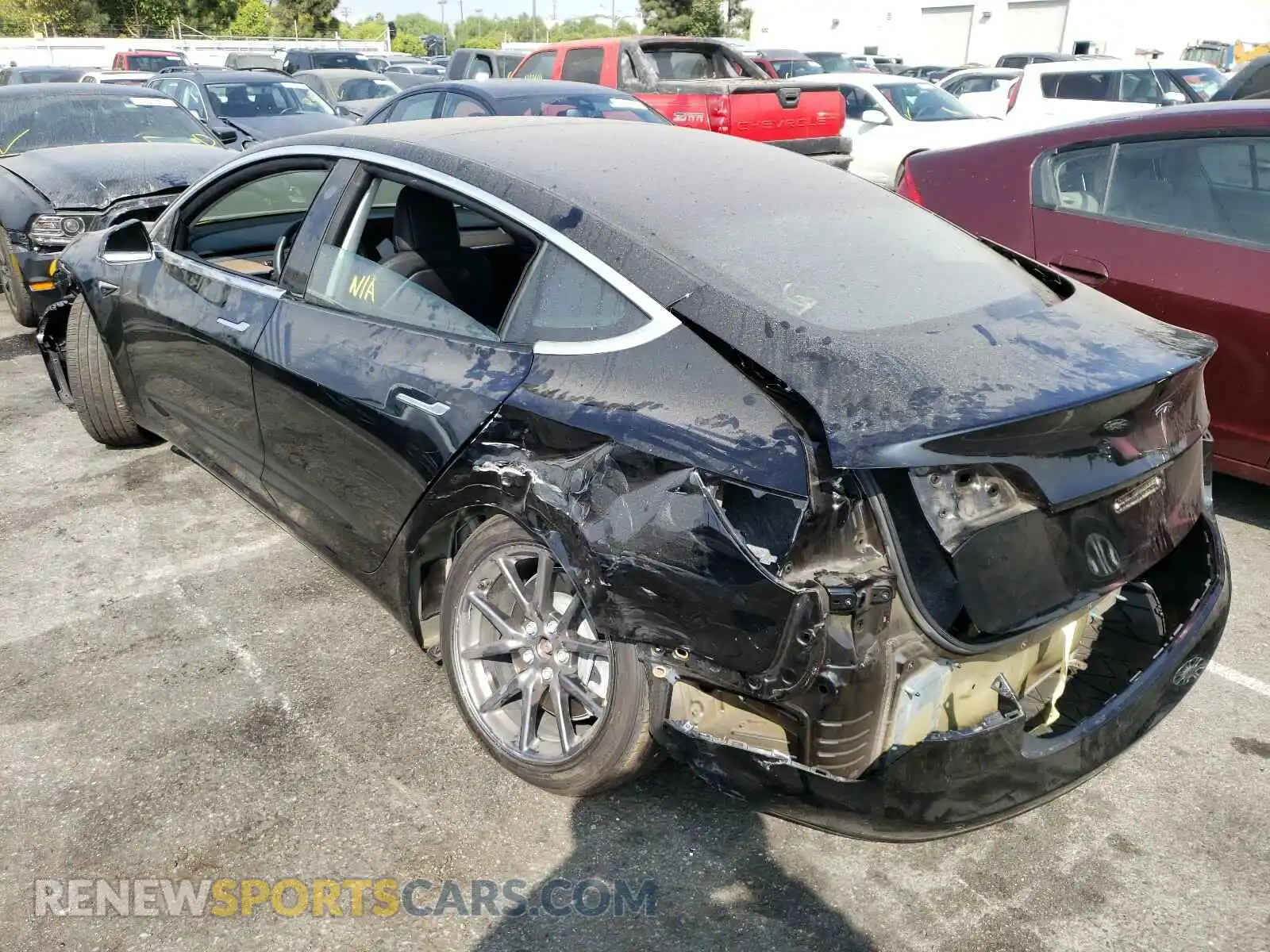 3 Photograph of a damaged car 5YJ3E1EA1KF306361 TESLA MODEL 3 2019