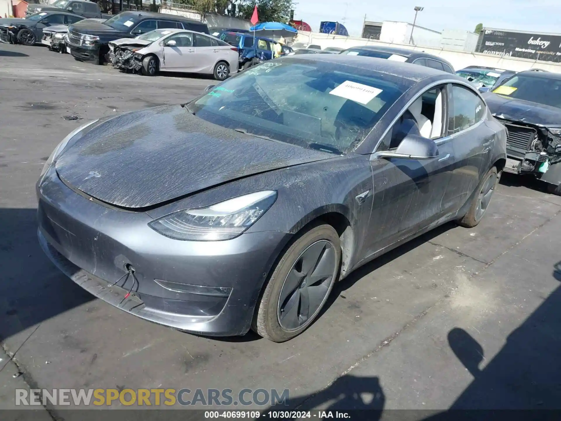 2 Photograph of a damaged car 5YJ3E1EA1KF314959 TESLA MODEL 3 2019