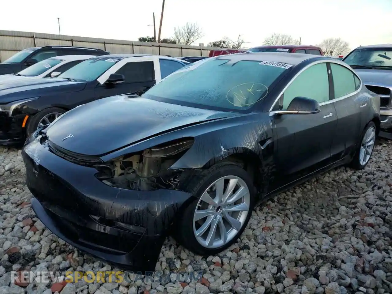 1 Photograph of a damaged car 5YJ3E1EA1KF415368 TESLA MODEL 3 2019