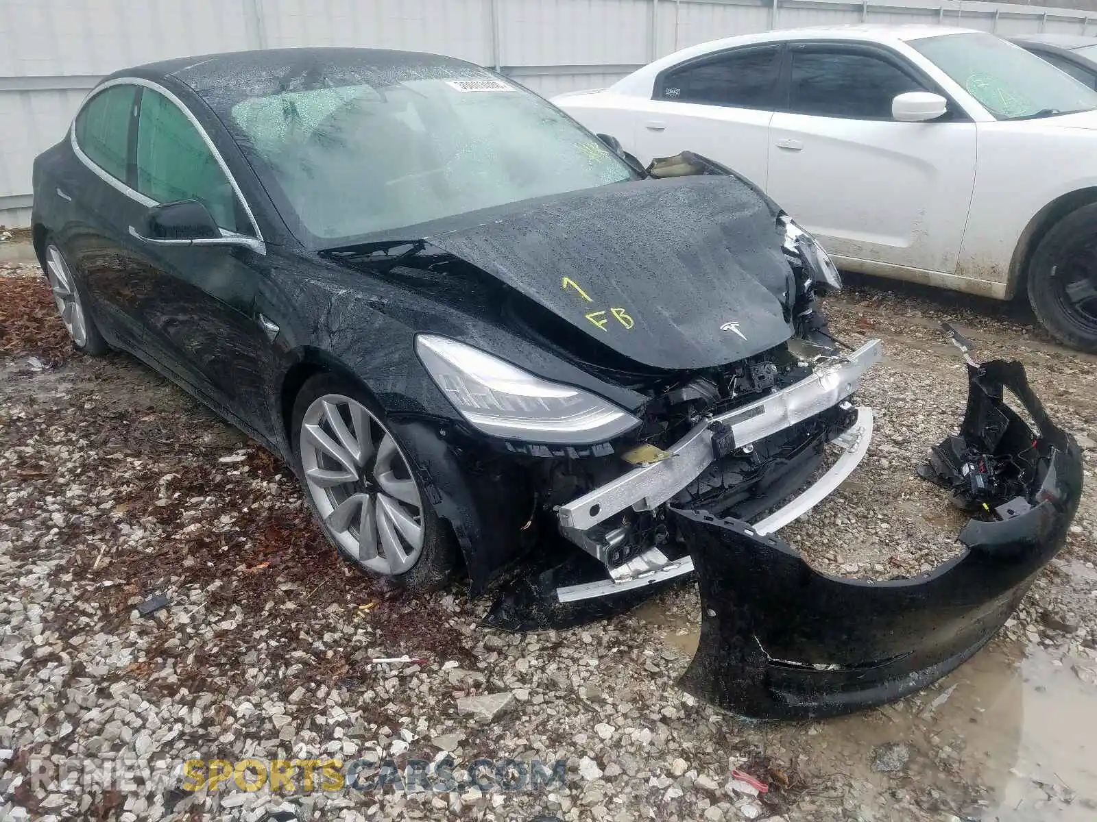 1 Photograph of a damaged car 5YJ3E1EA1KF416925 TESLA MODEL 3 2019