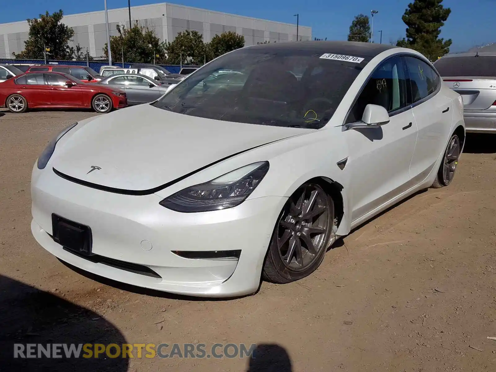 2 Photograph of a damaged car 5YJ3E1EA1KF426404 TESLA MODEL 3 2019