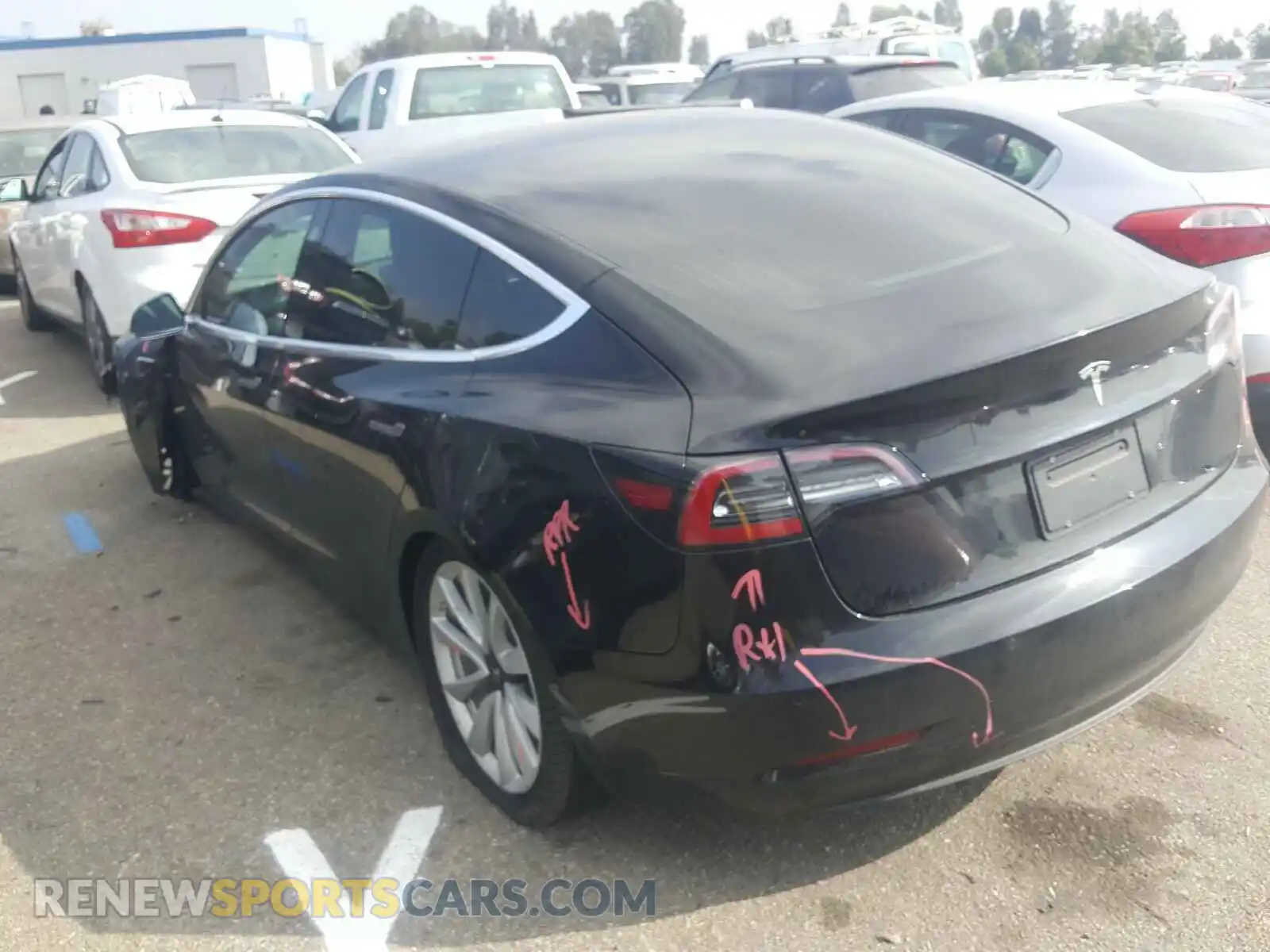 3 Photograph of a damaged car 5YJ3E1EA1KF434583 TESLA MODEL 3 2019