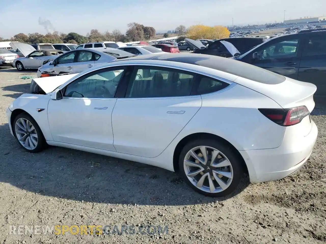 2 Photograph of a damaged car 5YJ3E1EA1KF476462 TESLA MODEL 3 2019