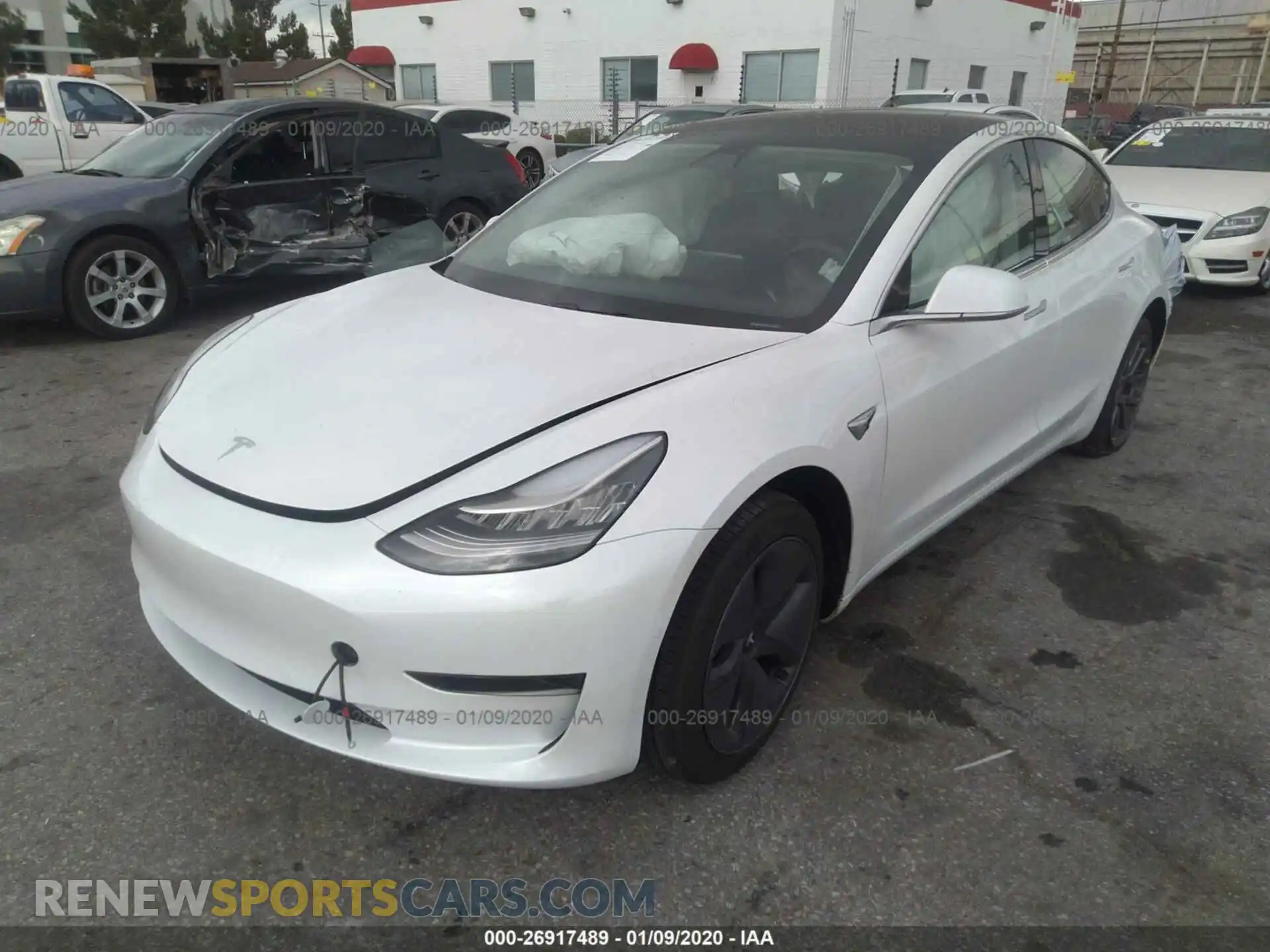 2 Photograph of a damaged car 5YJ3E1EA1KF485775 TESLA MODEL 3 2019