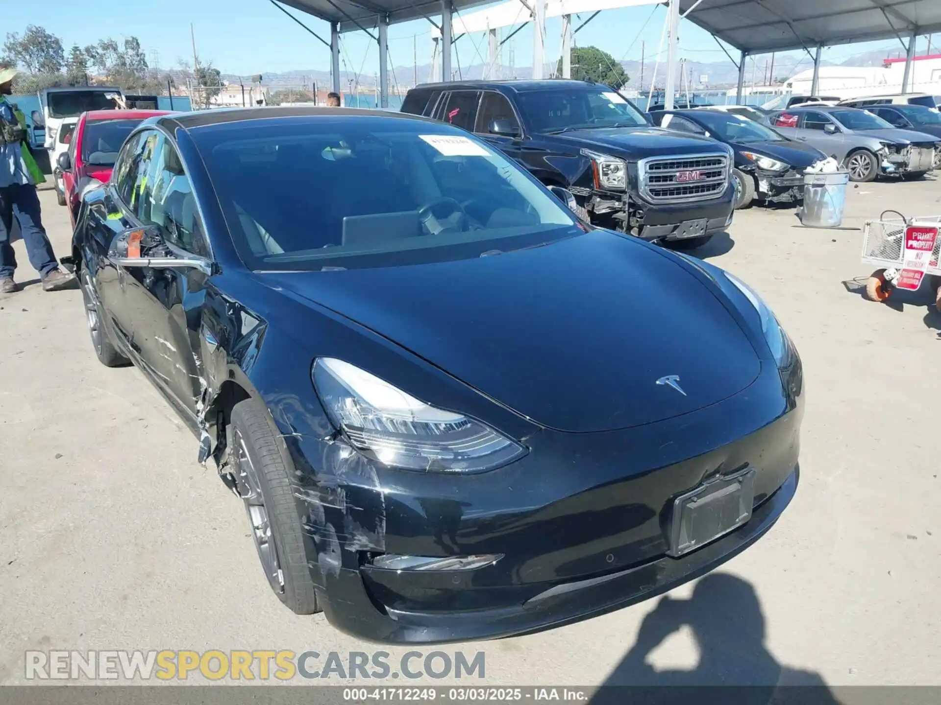 1 Фотография поврежденного автомобиля 5YJ3E1EA2KF296696 TESLA MODEL 3 2019