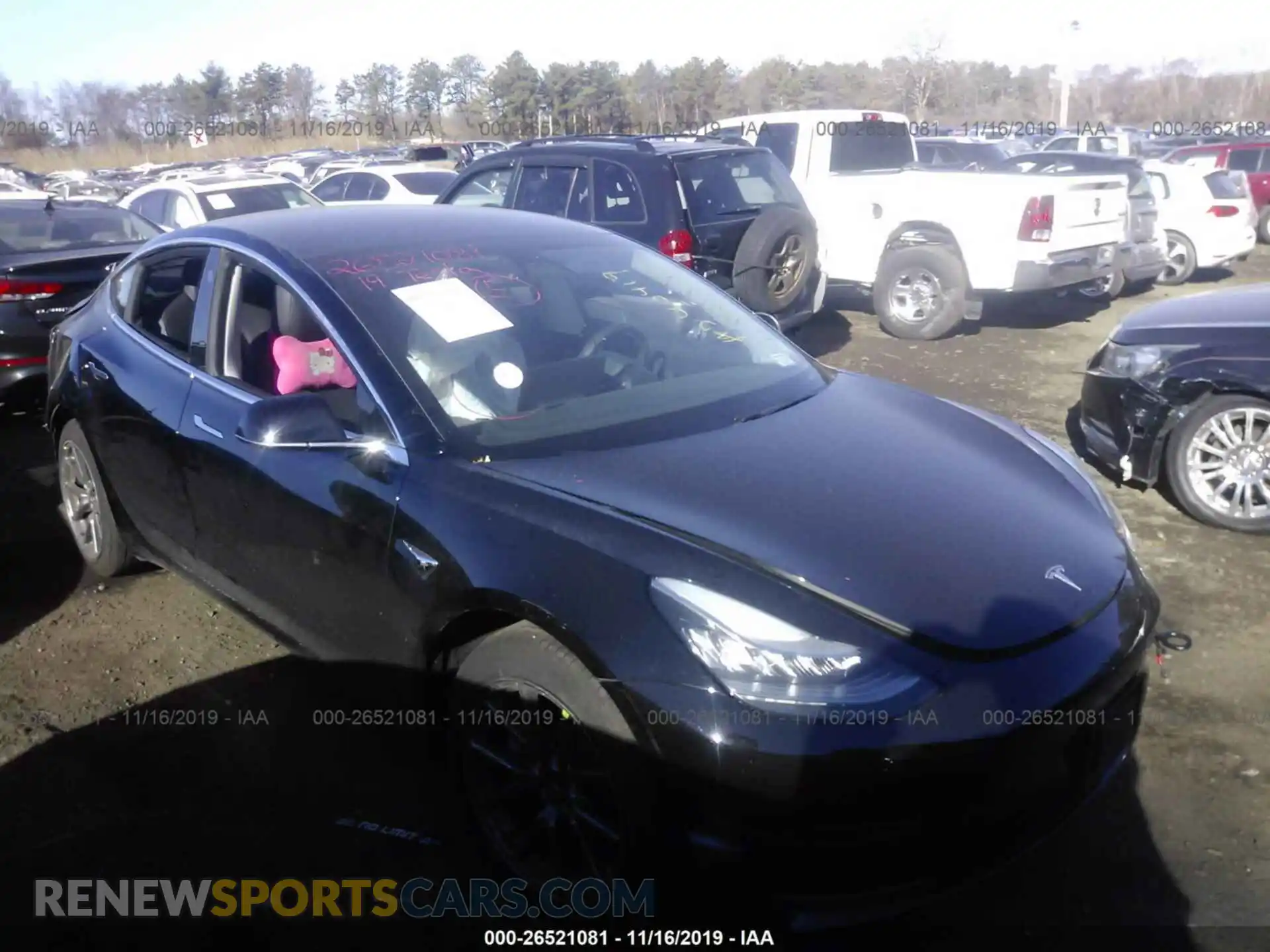 1 Photograph of a damaged car 5YJ3E1EA2KF296861 TESLA MODEL 3 2019