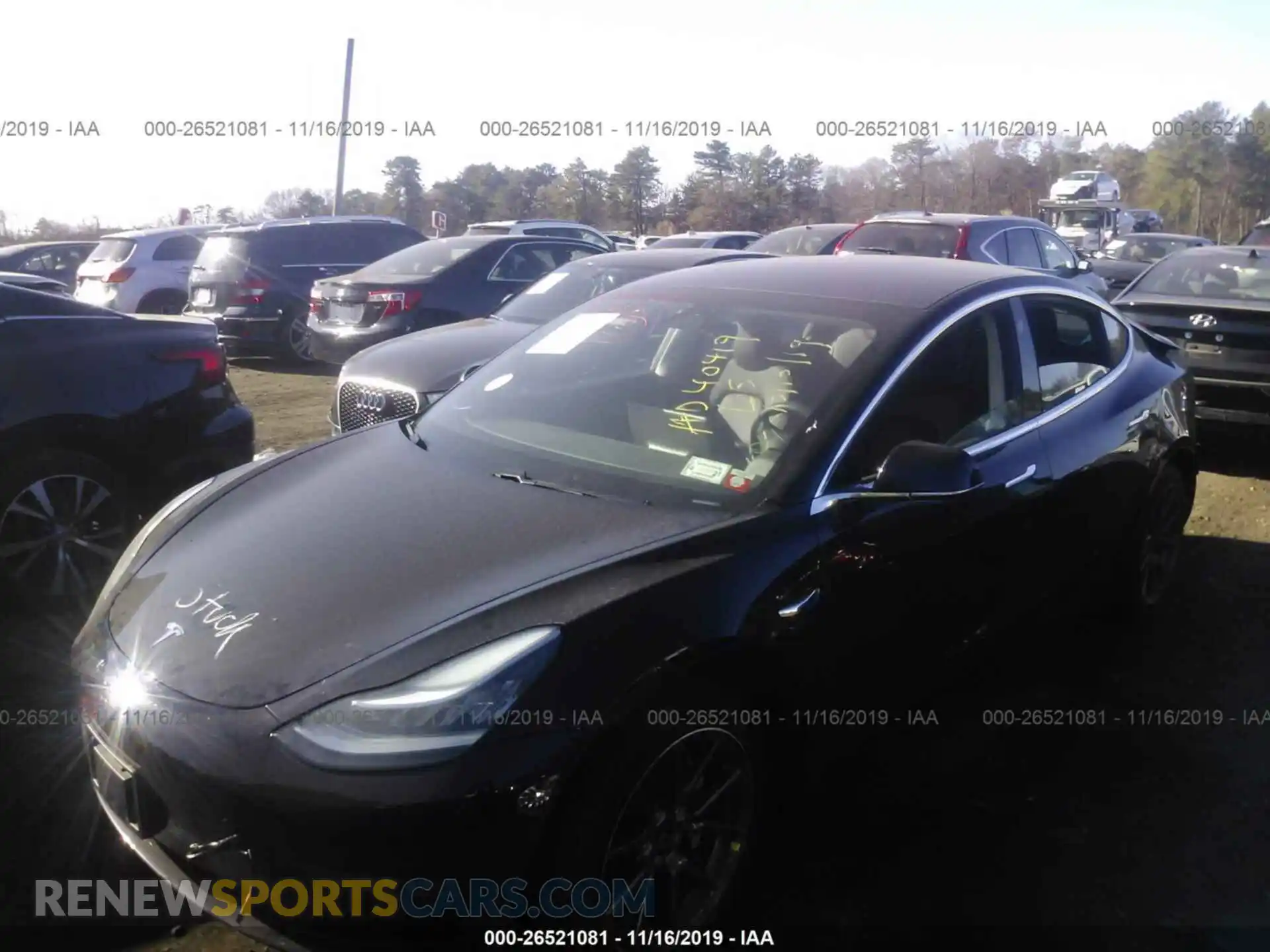2 Photograph of a damaged car 5YJ3E1EA2KF296861 TESLA MODEL 3 2019