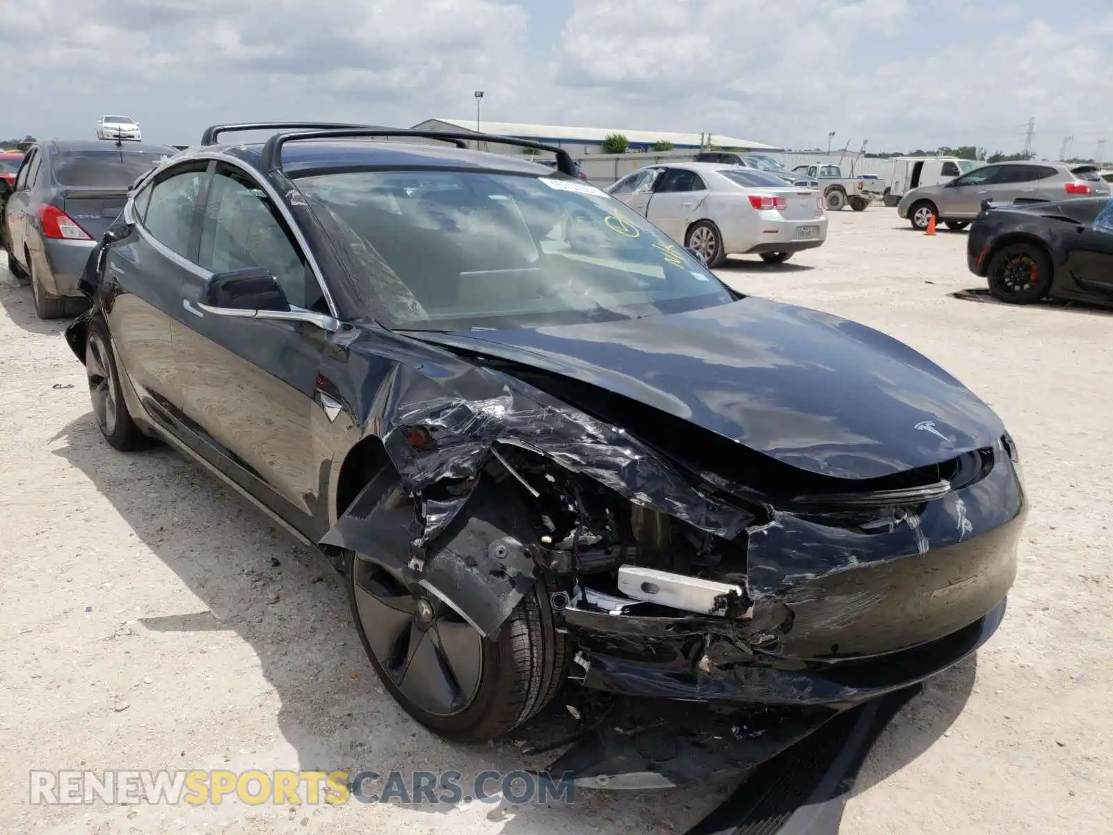 1 Photograph of a damaged car 5YJ3E1EA2KF297699 TESLA MODEL 3 2019
