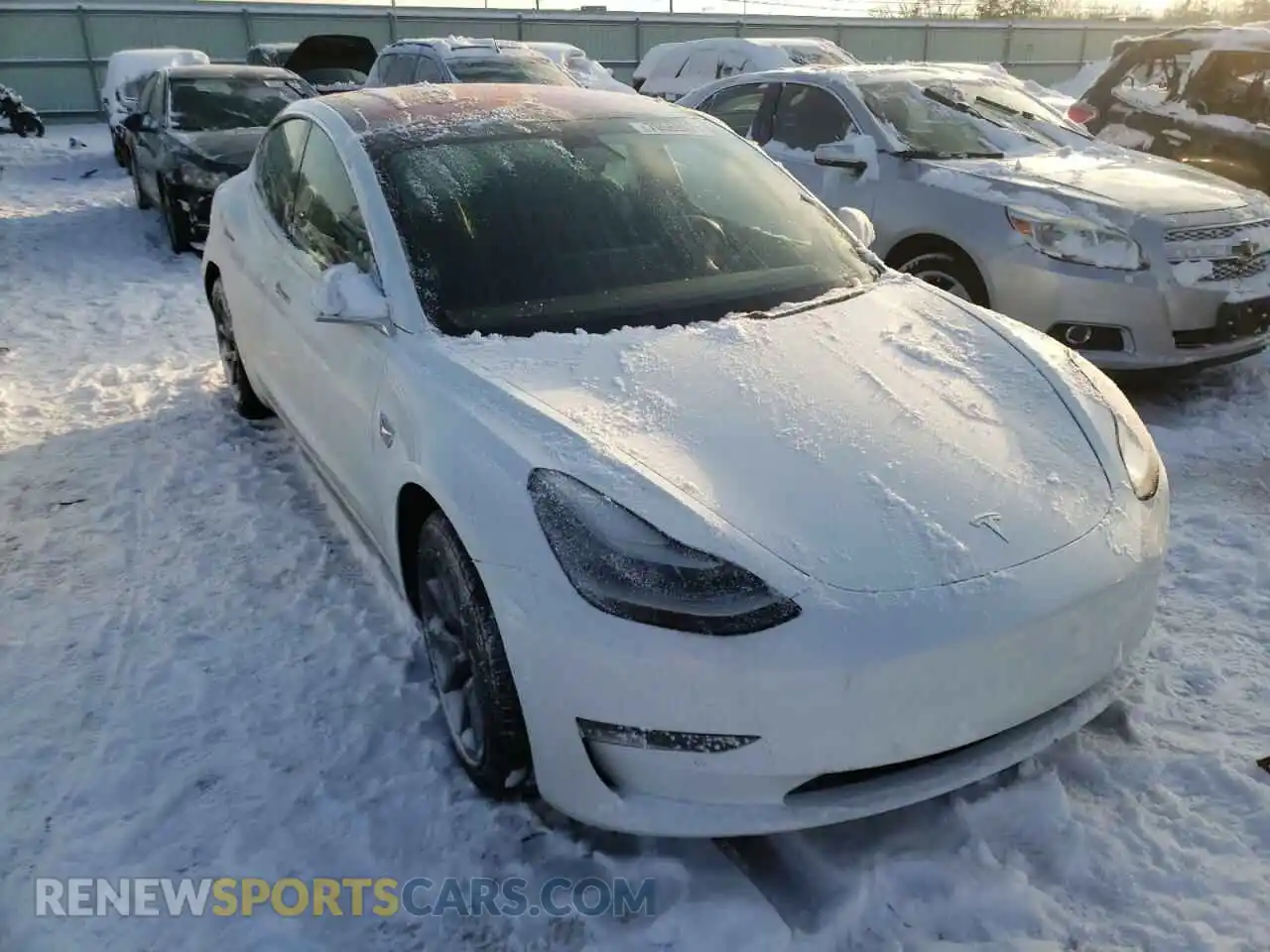 1 Photograph of a damaged car 5YJ3E1EA2KF299856 TESLA MODEL 3 2019