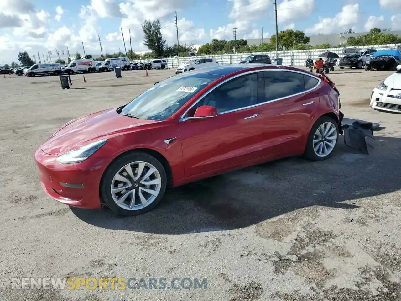 1 fotografías del automóvil dañado 5YJ3E1EA2KF301055 TESLA MODEL 3 2019