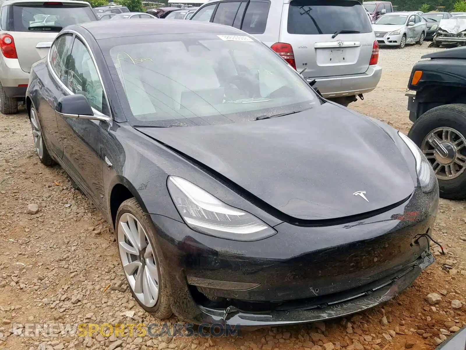 1 Photograph of a damaged car 5YJ3E1EA2KF302447 TESLA MODEL 3 2019