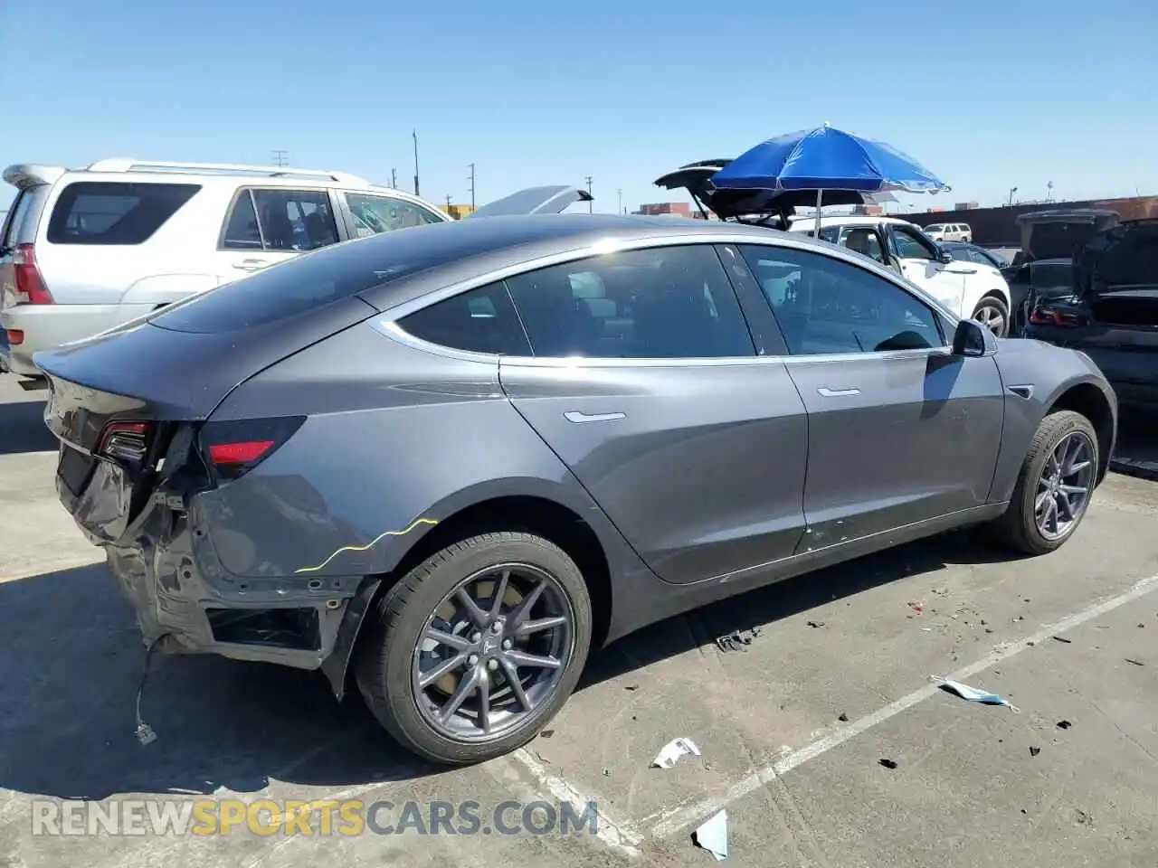 3 Photograph of a damaged car 5YJ3E1EA2KF307549 TESLA MODEL 3 2019