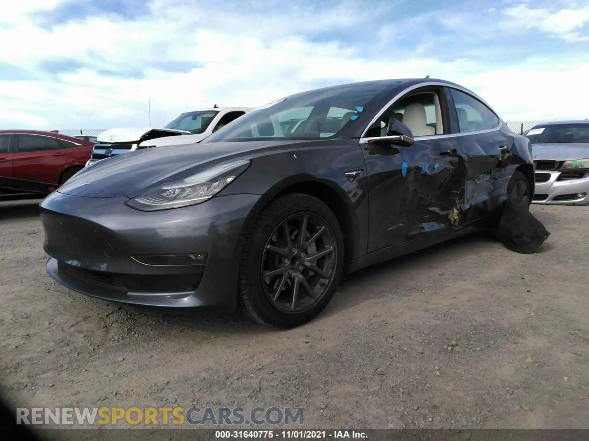 2 Photograph of a damaged car 5YJ3E1EA2KF312458 TESLA MODEL 3 2019