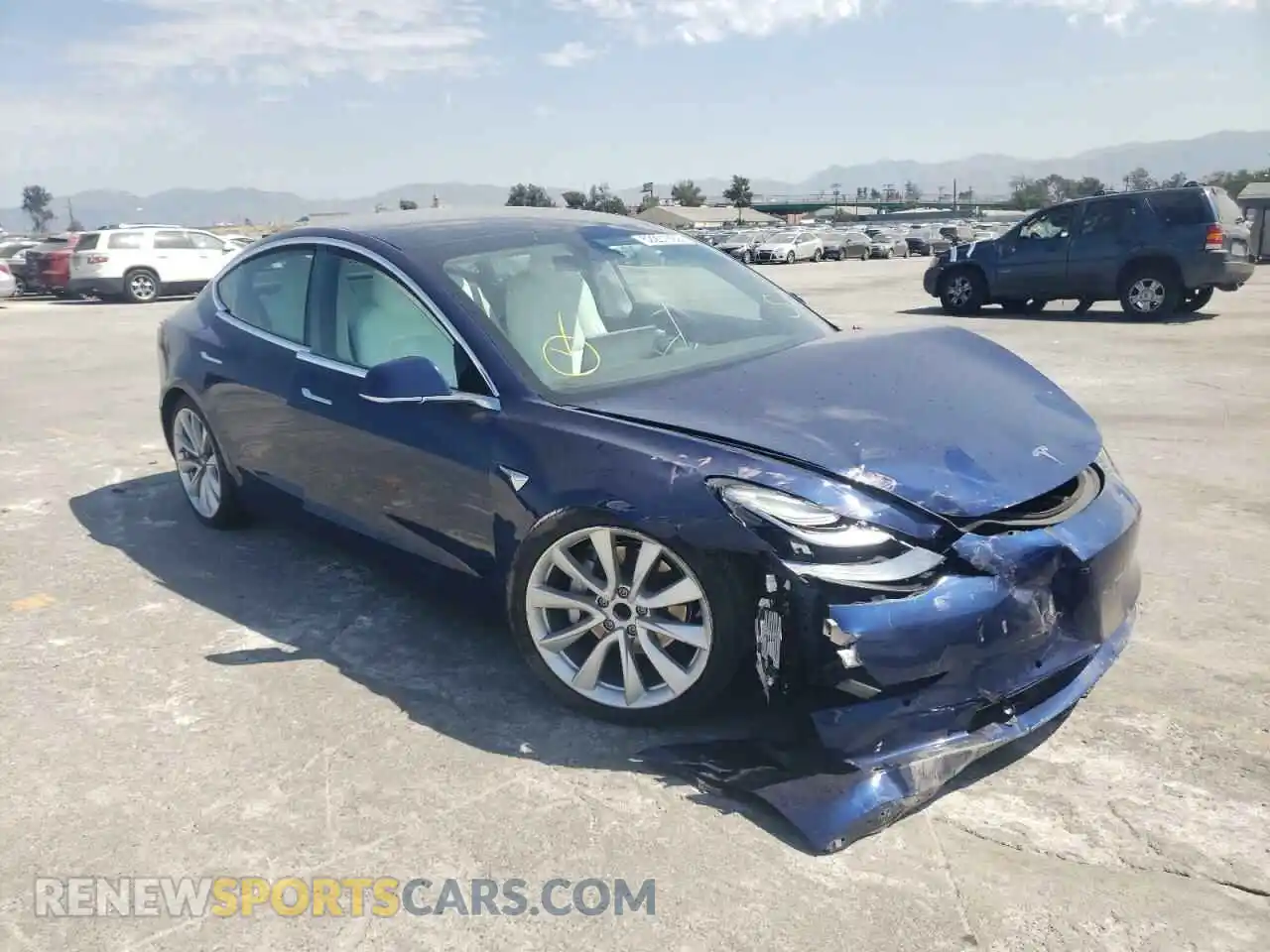 1 Photograph of a damaged car 5YJ3E1EA2KF312928 TESLA MODEL 3 2019