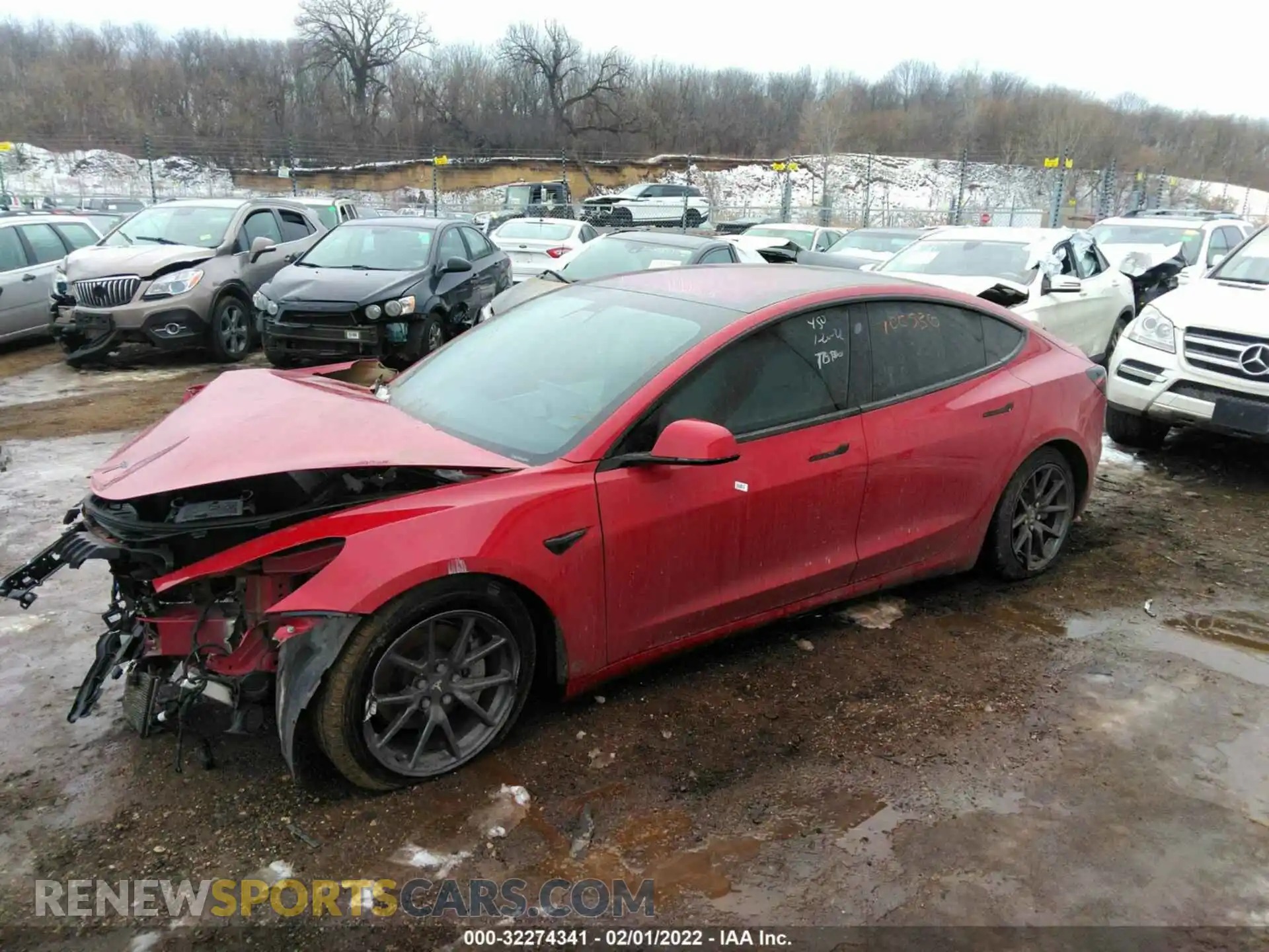2 Photograph of a damaged car 5YJ3E1EA2KF314873 TESLA MODEL 3 2019