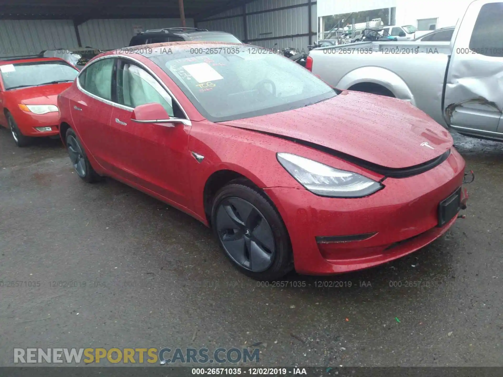 1 Photograph of a damaged car 5YJ3E1EA2KF325937 TESLA MODEL 3 2019