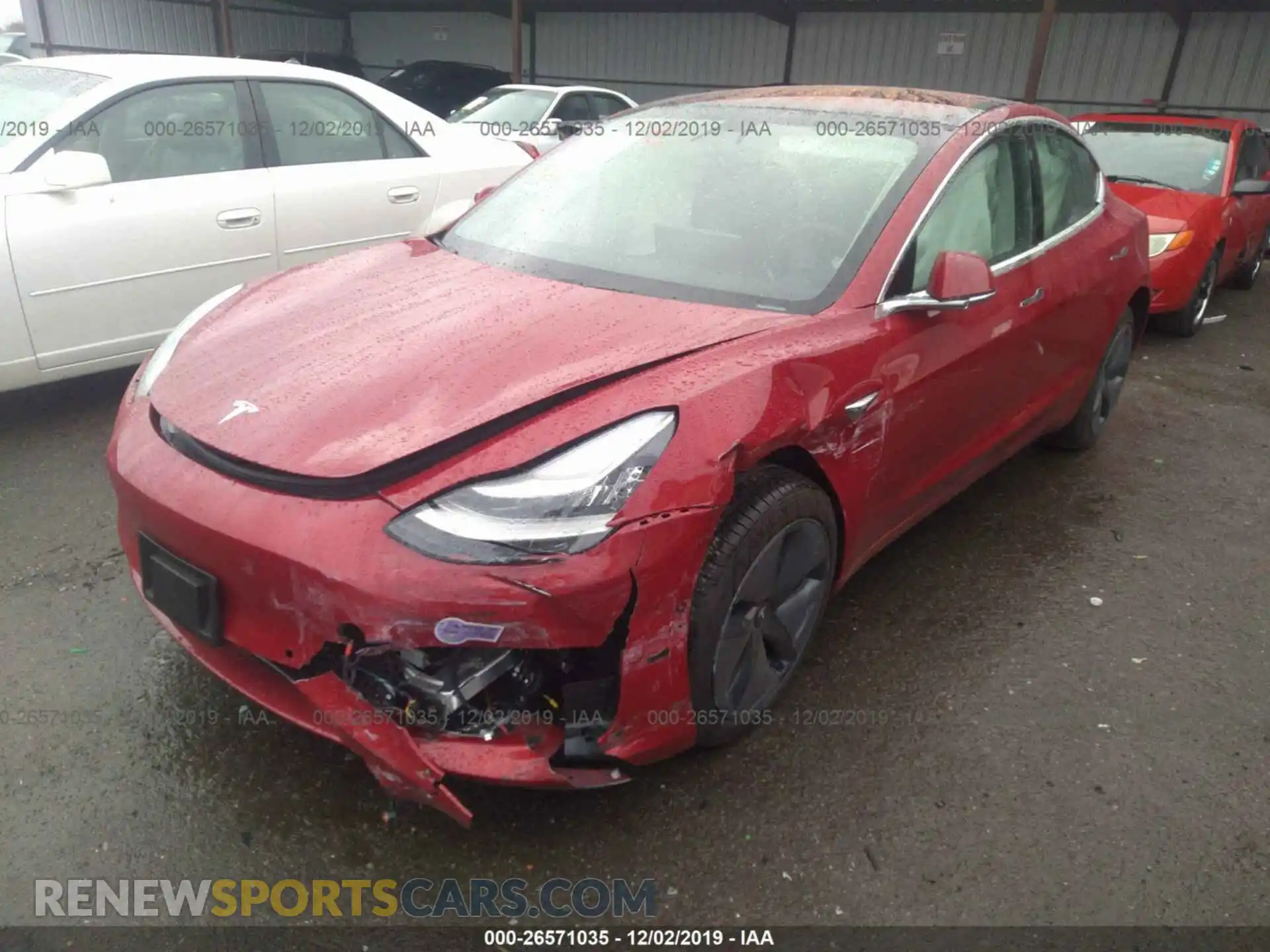 2 Photograph of a damaged car 5YJ3E1EA2KF325937 TESLA MODEL 3 2019