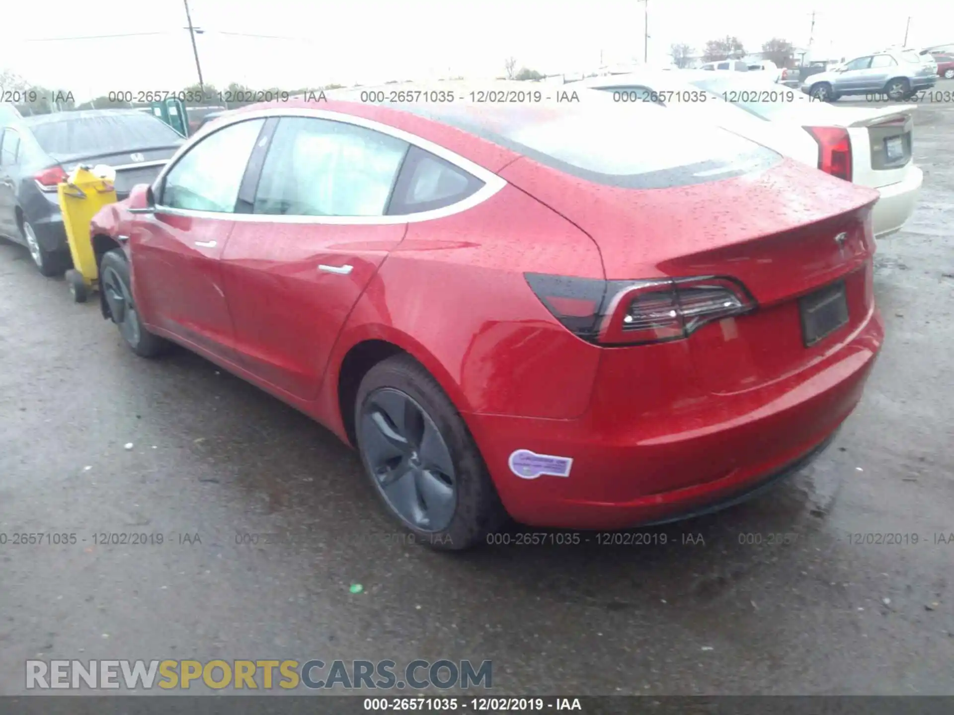 3 Photograph of a damaged car 5YJ3E1EA2KF325937 TESLA MODEL 3 2019