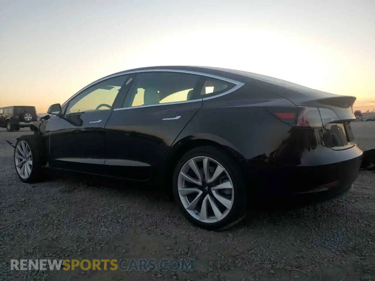 2 Photograph of a damaged car 5YJ3E1EA2KF327736 TESLA MODEL 3 2019