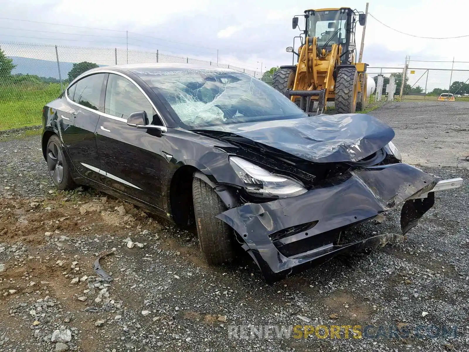 1 Photograph of a damaged car 5YJ3E1EA2KF394806 TESLA MODEL 3 2019