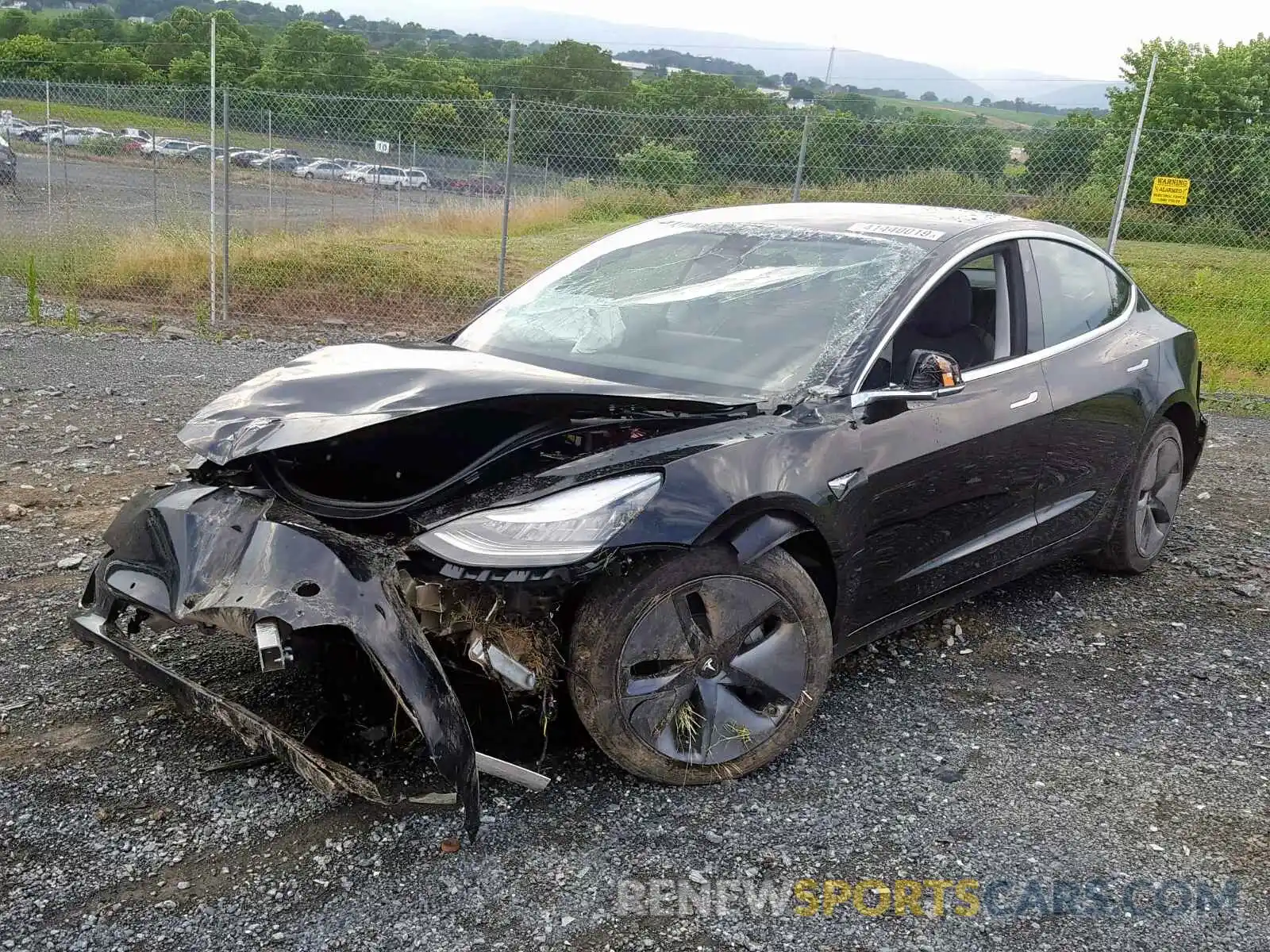 2 Photograph of a damaged car 5YJ3E1EA2KF394806 TESLA MODEL 3 2019