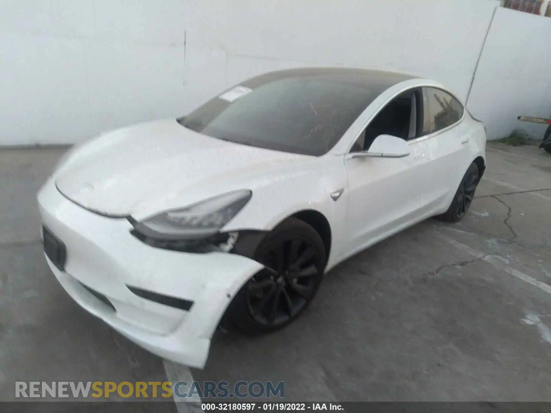 2 Photograph of a damaged car 5YJ3E1EA2KF396989 TESLA MODEL 3 2019