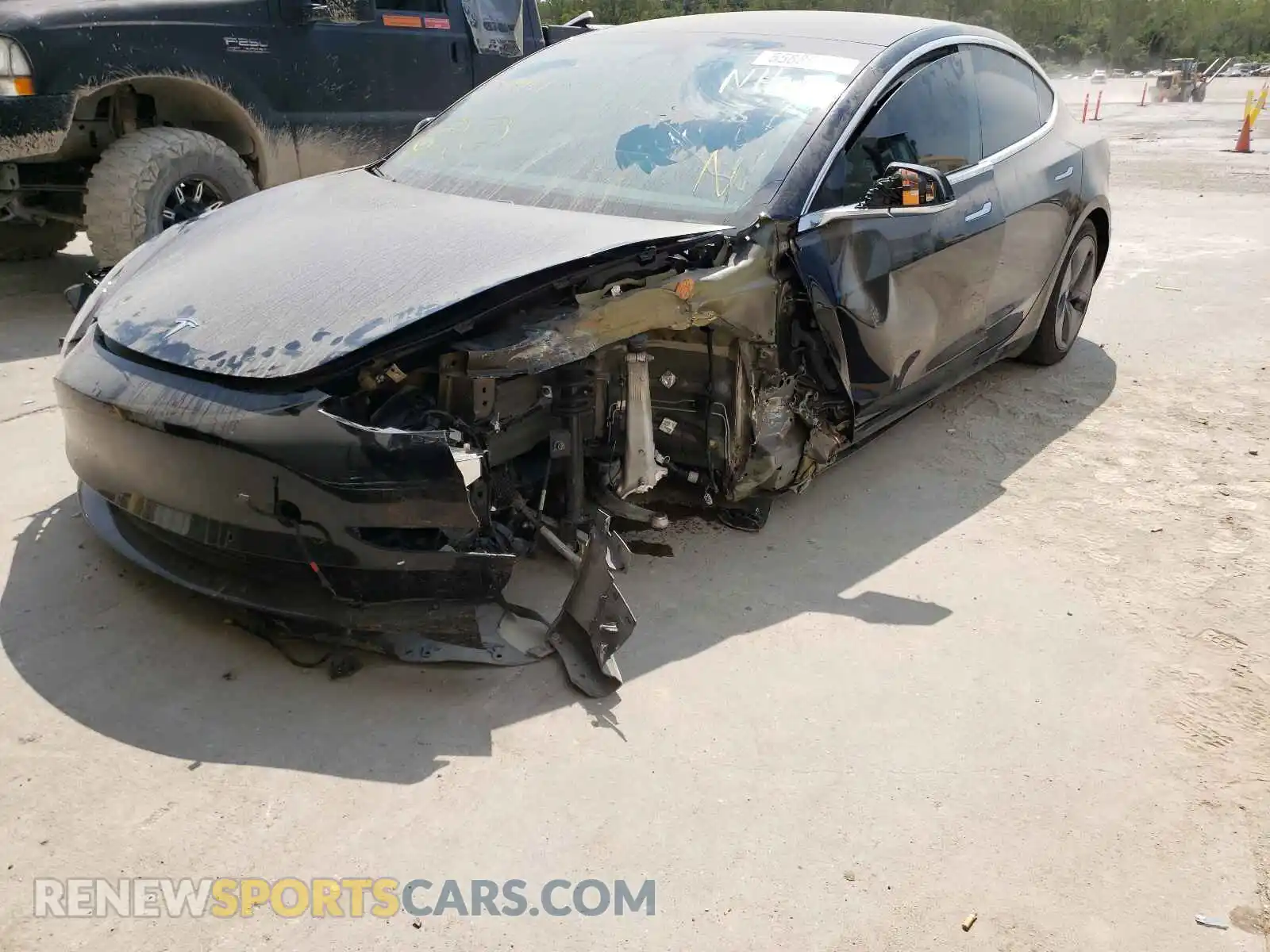 2 Photograph of a damaged car 5YJ3E1EA2KF399441 TESLA MODEL 3 2019