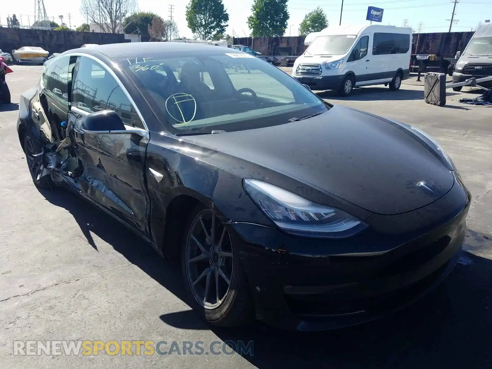 1 Photograph of a damaged car 5YJ3E1EA2KF399648 TESLA MODEL 3 2019