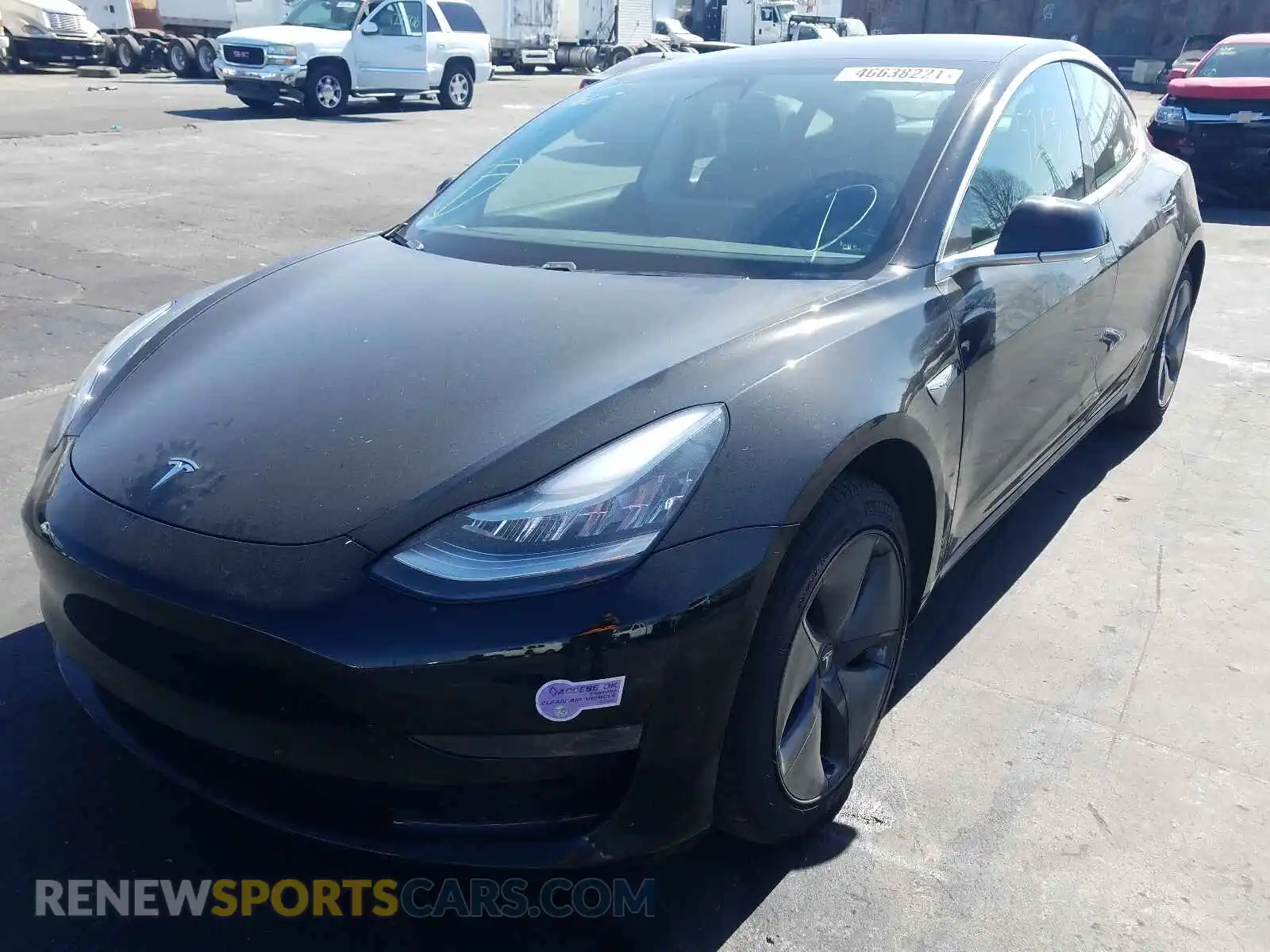 2 Photograph of a damaged car 5YJ3E1EA2KF399648 TESLA MODEL 3 2019