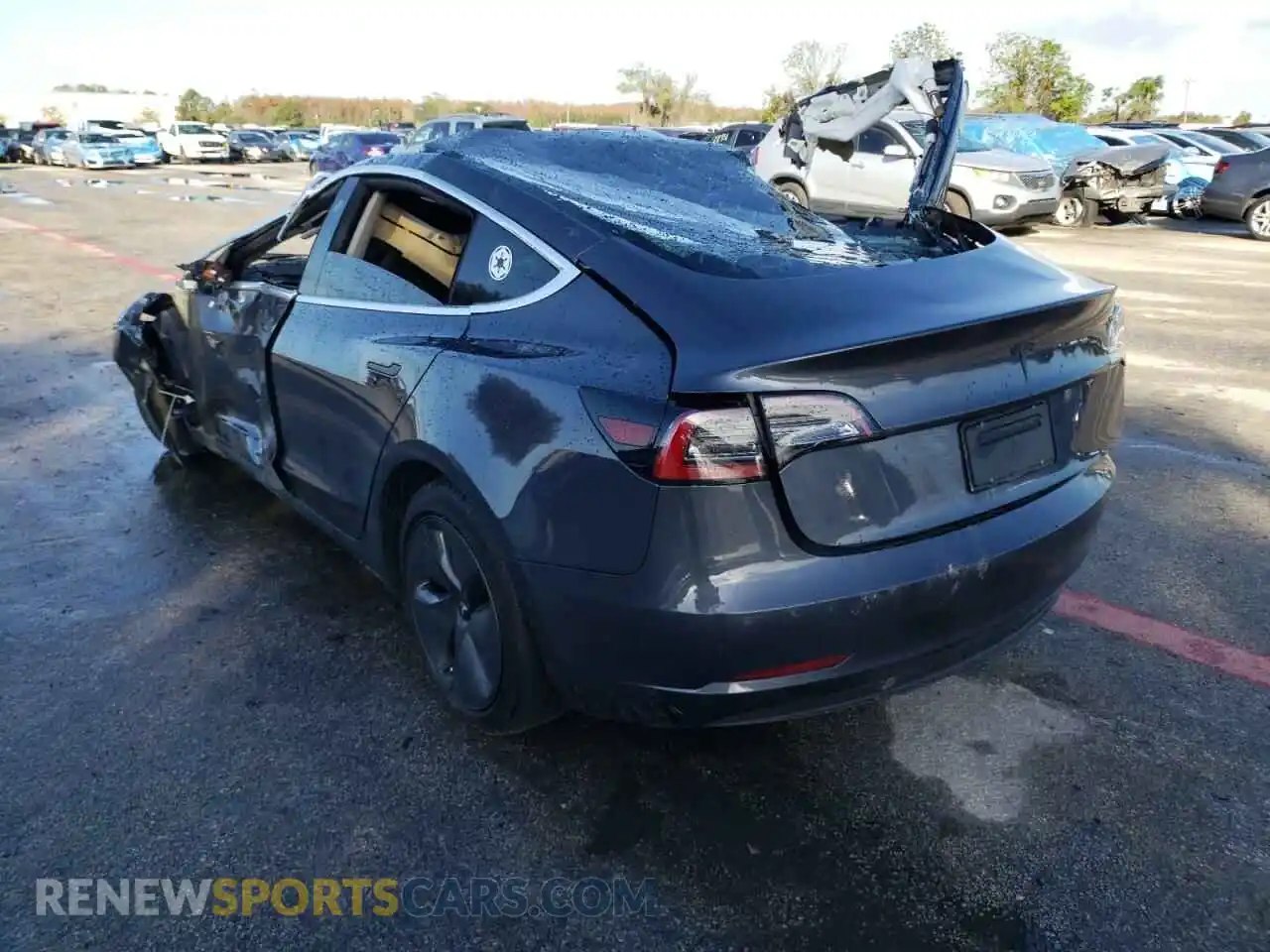 3 Photograph of a damaged car 5YJ3E1EA2KF400281 TESLA MODEL 3 2019