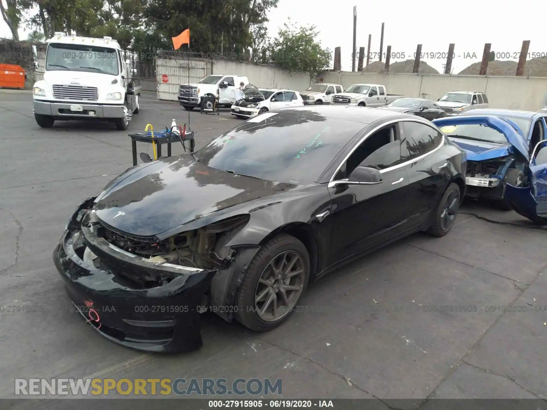 2 Photograph of a damaged car 5YJ3E1EA2KF410230 TESLA MODEL 3 2019