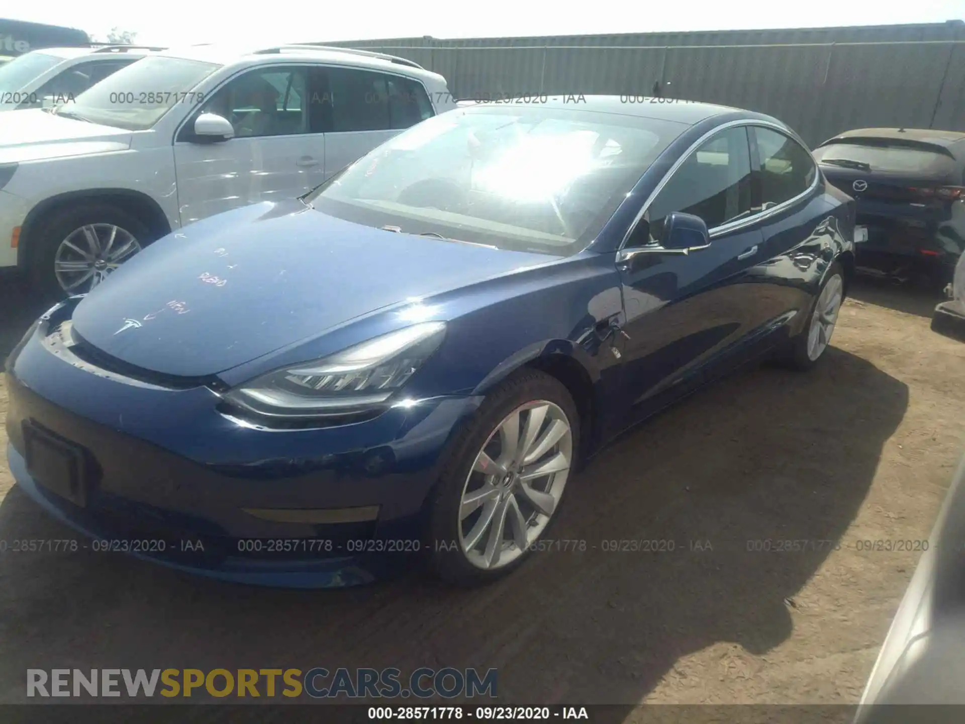 2 Photograph of a damaged car 5YJ3E1EA2KF417341 TESLA MODEL 3 2019