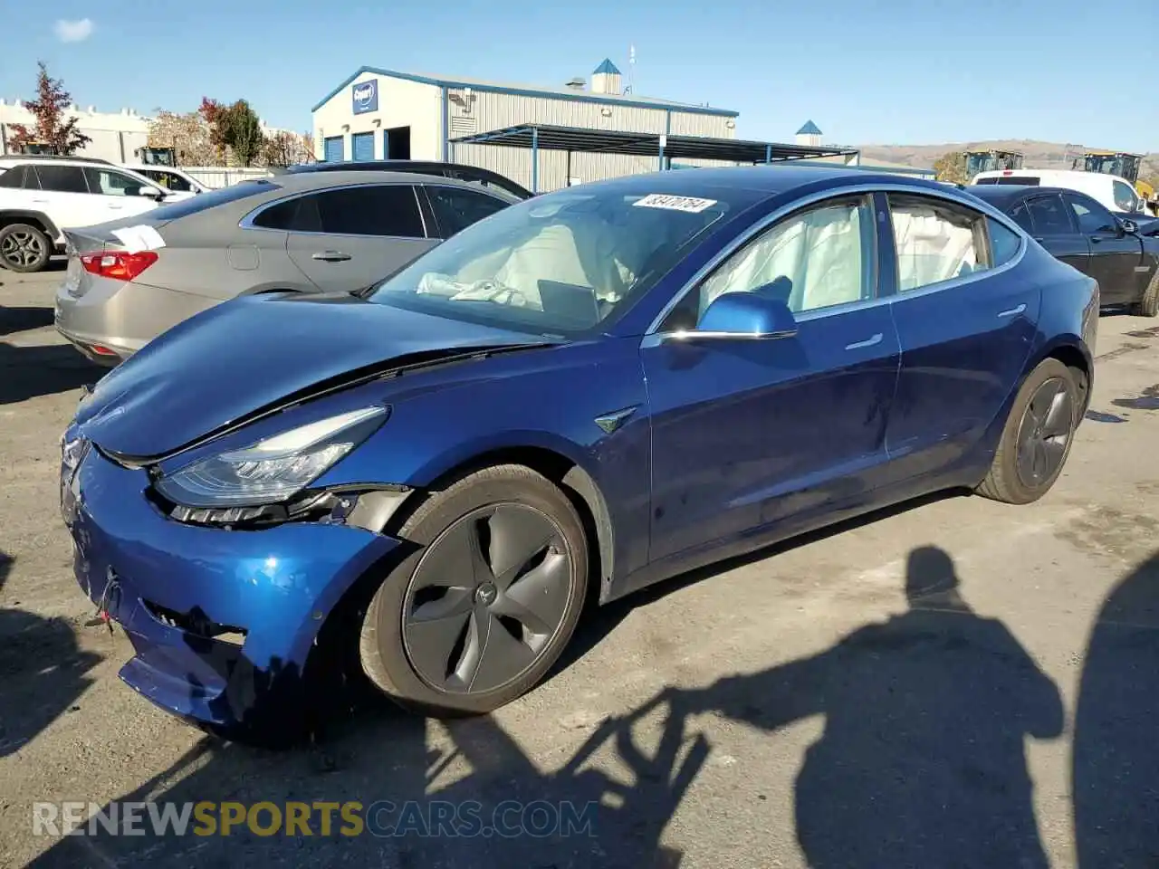 1 Photograph of a damaged car 5YJ3E1EA2KF421261 TESLA MODEL 3 2019