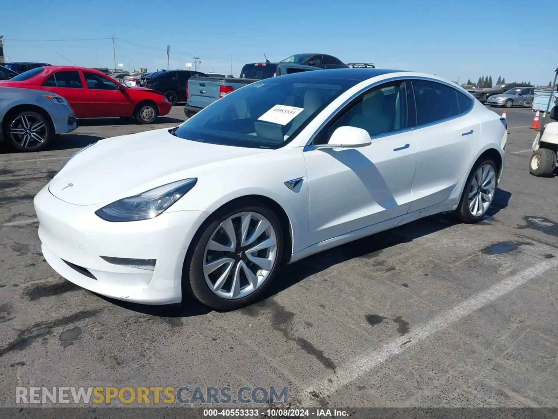 2 fotografías del automóvil dañado 5YJ3E1EA2KF429411 TESLA MODEL 3 2019