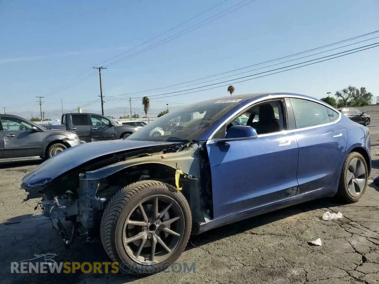 1 Photograph of a damaged car 5YJ3E1EA2KF436049 TESLA MODEL 3 2019