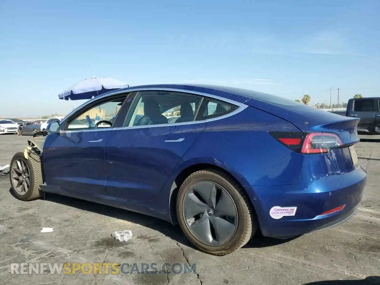 2 Photograph of a damaged car 5YJ3E1EA2KF436049 TESLA MODEL 3 2019