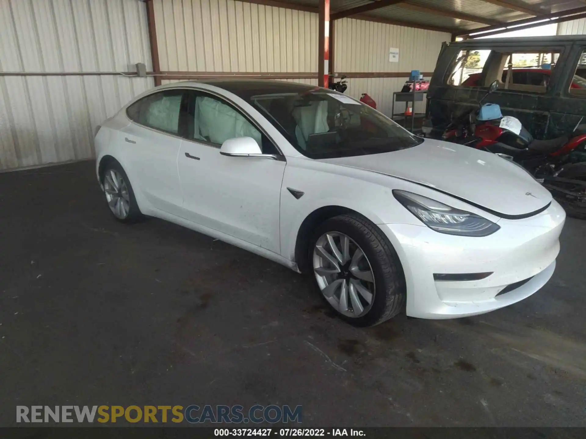 1 Photograph of a damaged car 5YJ3E1EA2KF446659 TESLA MODEL 3 2019