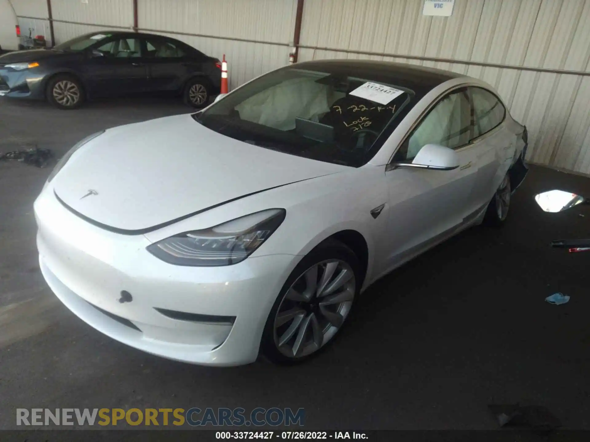 2 Photograph of a damaged car 5YJ3E1EA2KF446659 TESLA MODEL 3 2019