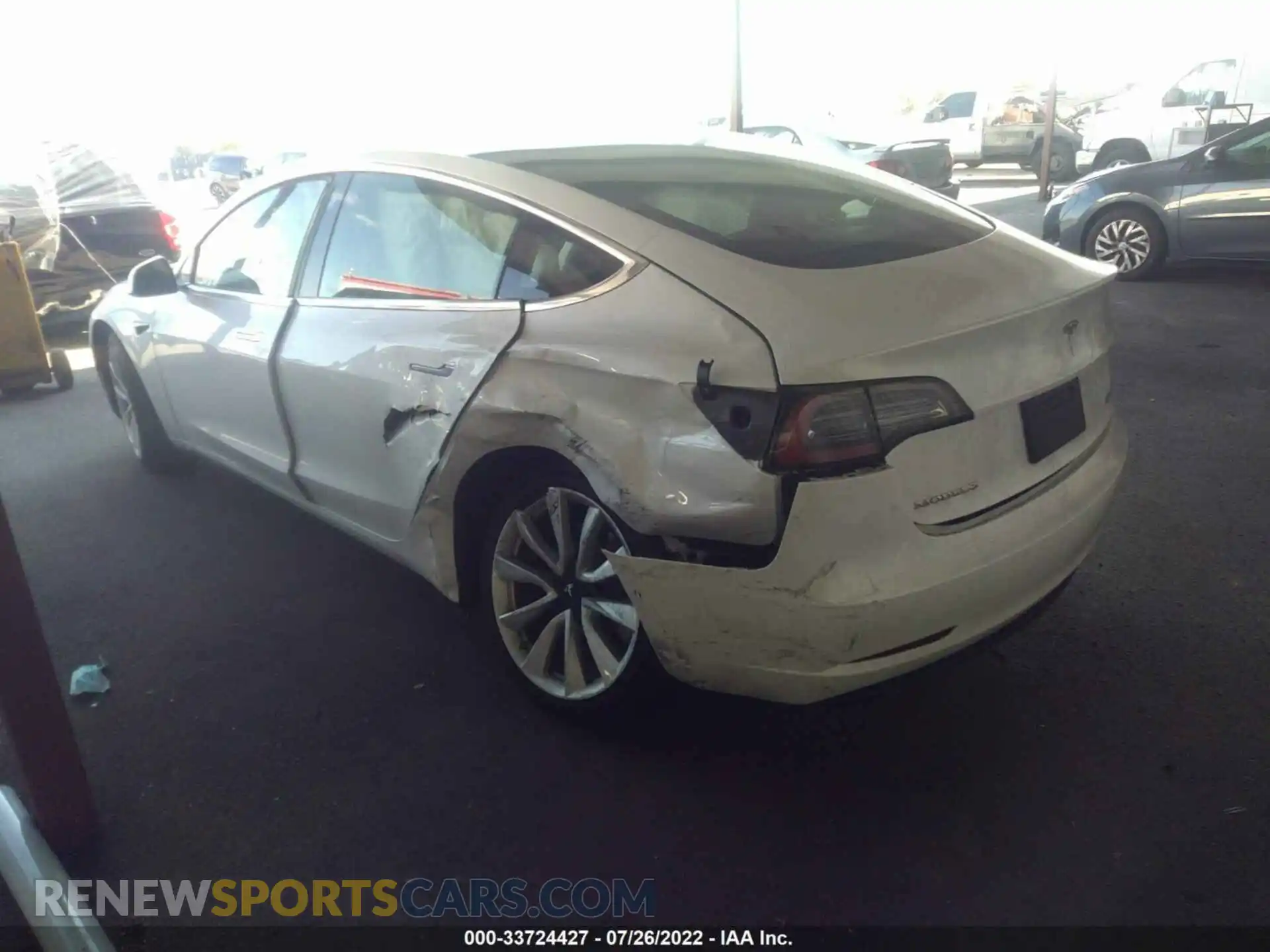 3 Photograph of a damaged car 5YJ3E1EA2KF446659 TESLA MODEL 3 2019