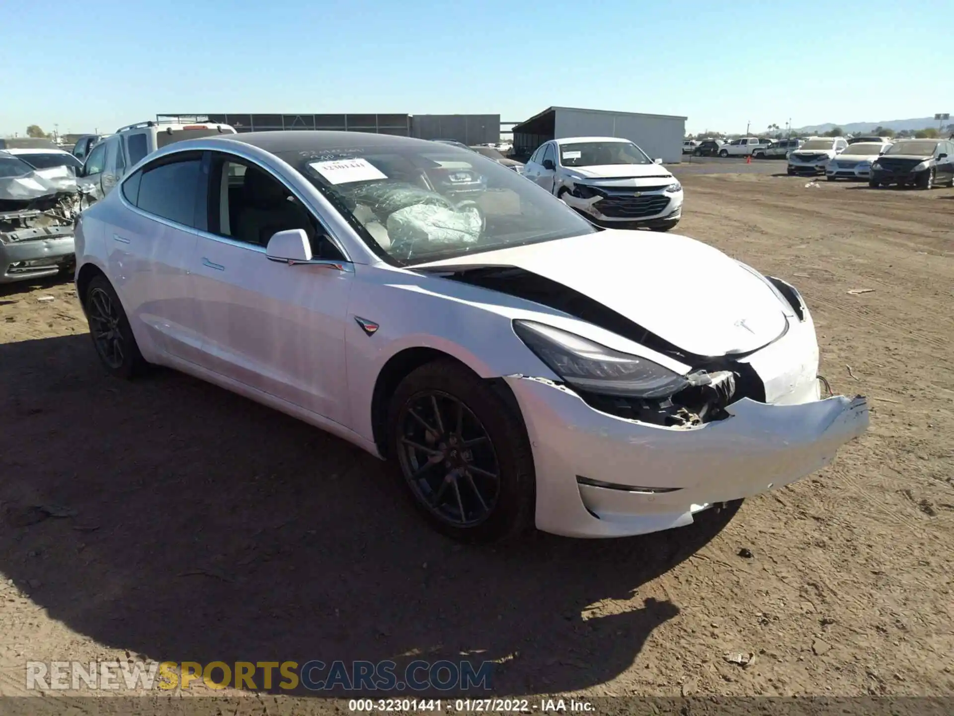 1 Photograph of a damaged car 5YJ3E1EA2KF482478 TESLA MODEL 3 2019