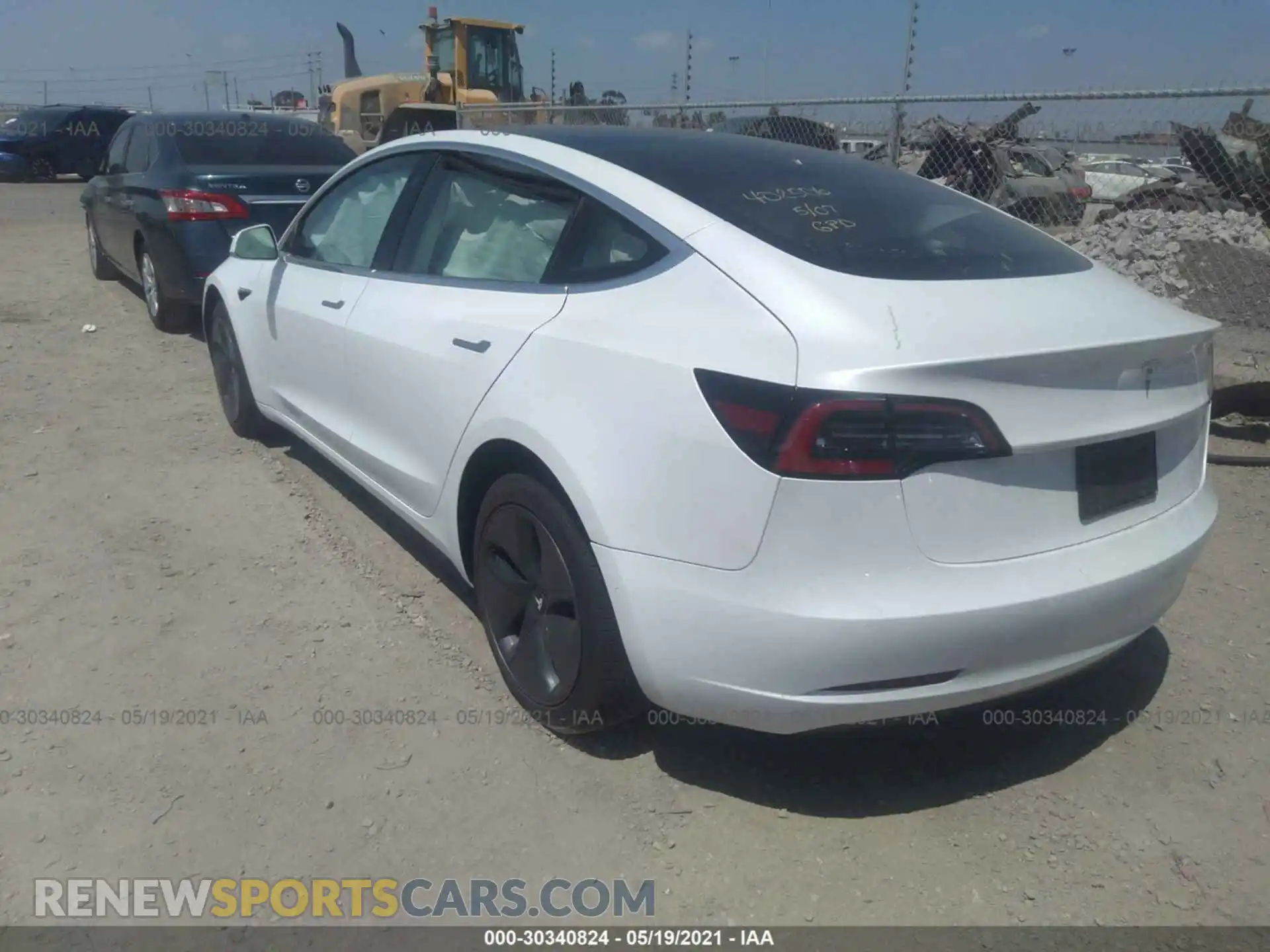 3 Photograph of a damaged car 5YJ3E1EA2KF482495 TESLA MODEL 3 2019