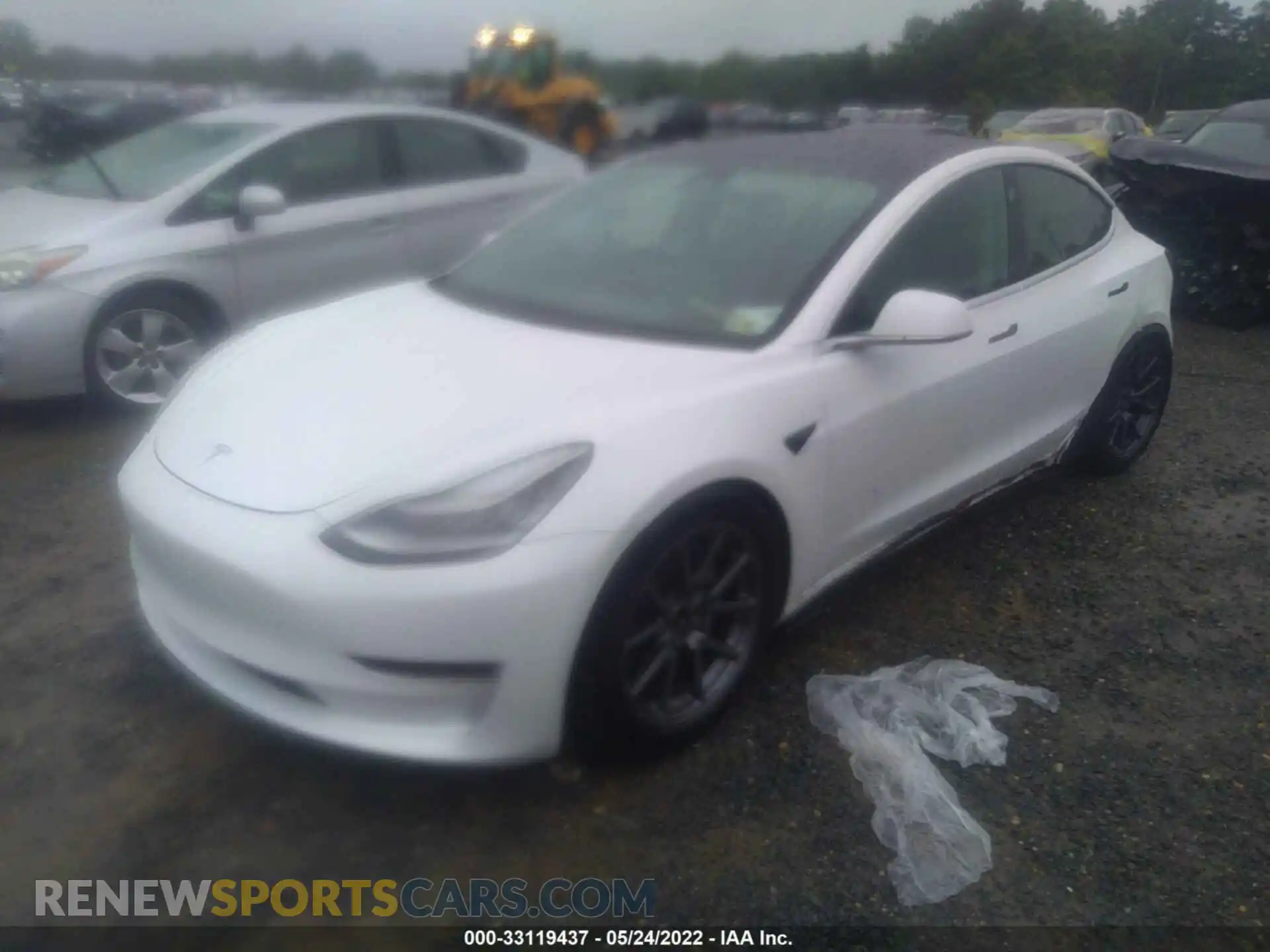 2 Photograph of a damaged car 5YJ3E1EA2KF483727 TESLA MODEL 3 2019