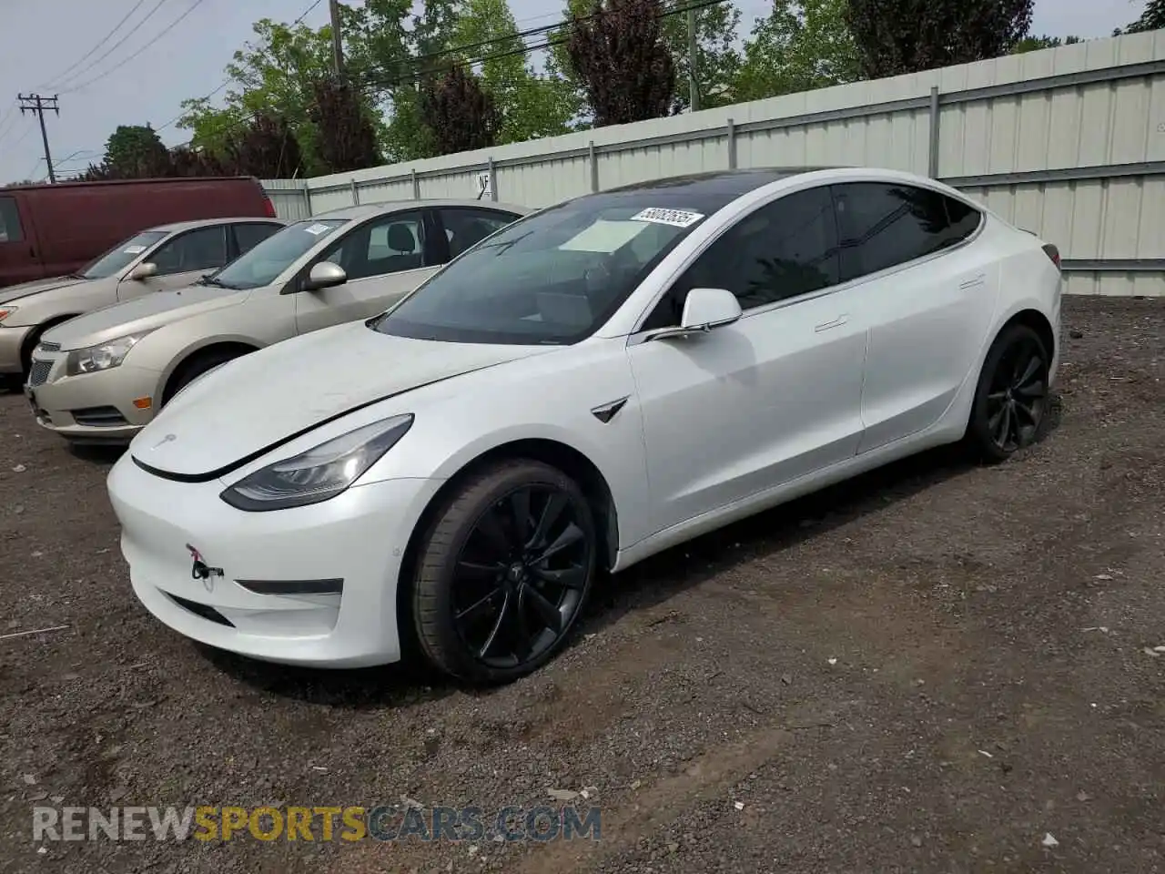 1 Photograph of a damaged car 5YJ3E1EA2KF486532 TESLA MODEL 3 2019